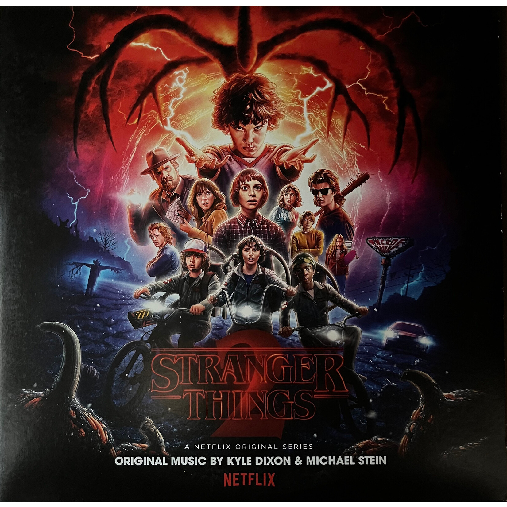 [Nick's Disk Pics] Dixon, Kyle & Michael Stein: Stranger Things 2 (original music) (2017, USA, Blue/ Black Vinyl, VG+) [LAKESHORE]
