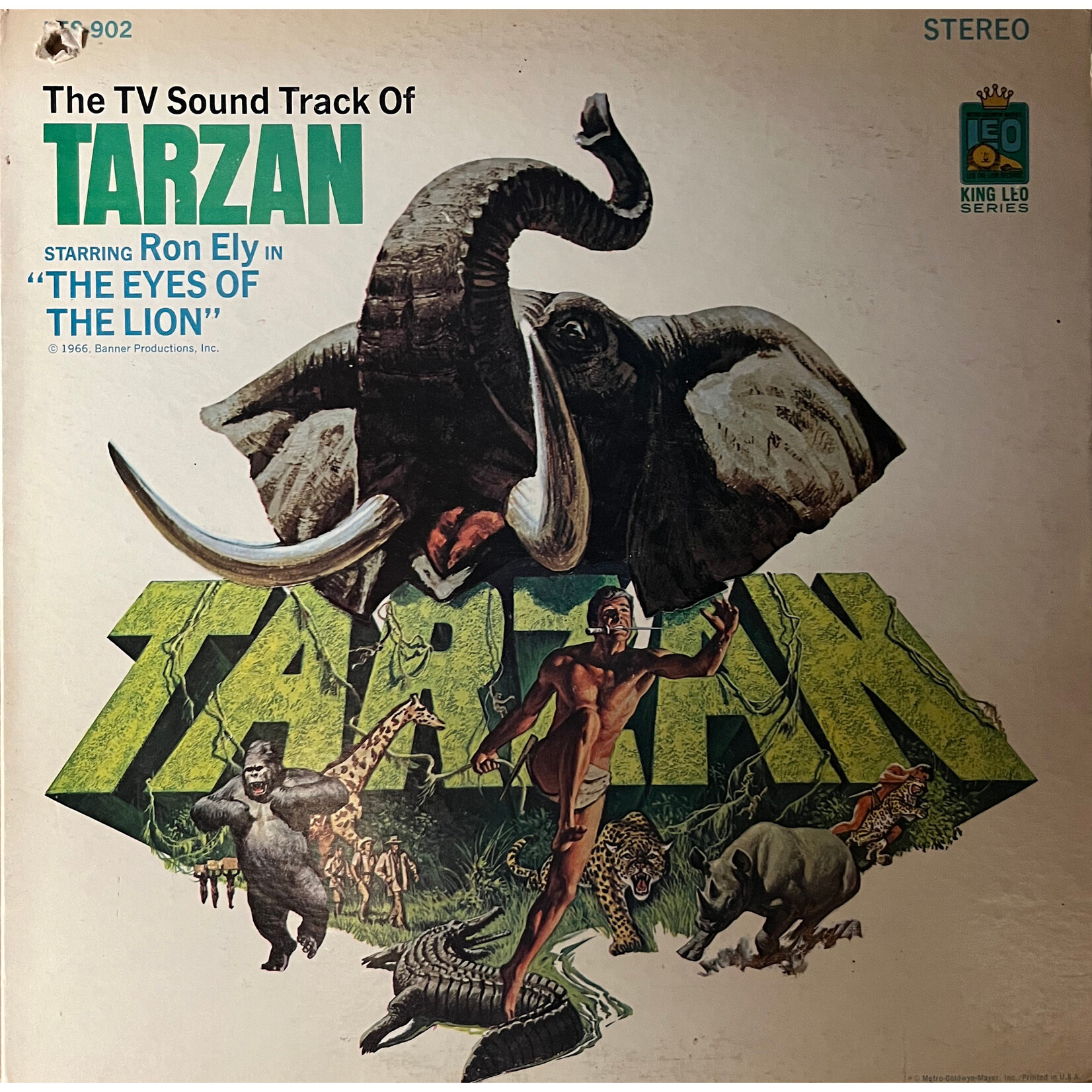 [Nick's Disk Pics] Various Artists: Tarzan & The Eyes of The Lion (TV soundtrack)(1966, USA, VG+) [KING LEO]