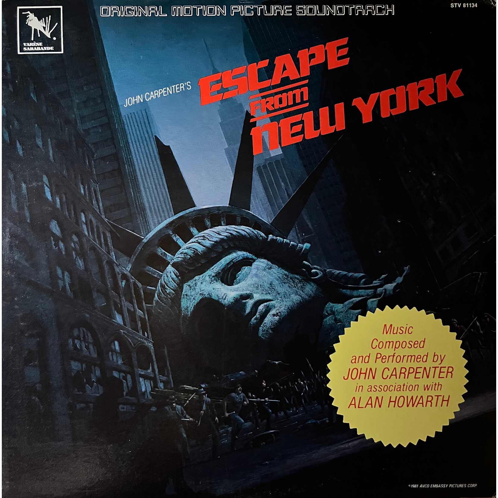 [Nick's Disk Pics] Carpenter, John: Escape from New York (soundtrack)(1981, USA, VG)[VARESE]