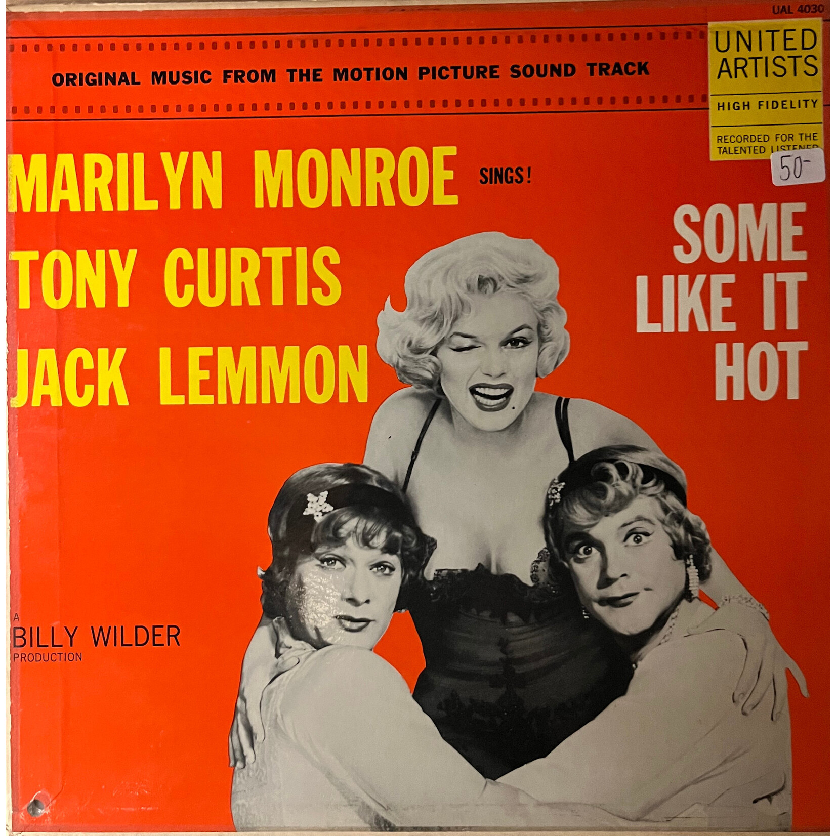 [Nick's Disk Pics] Various Artists: Some Like It Hot (soundtrack)(1959, Canada, VG)[UNITED]