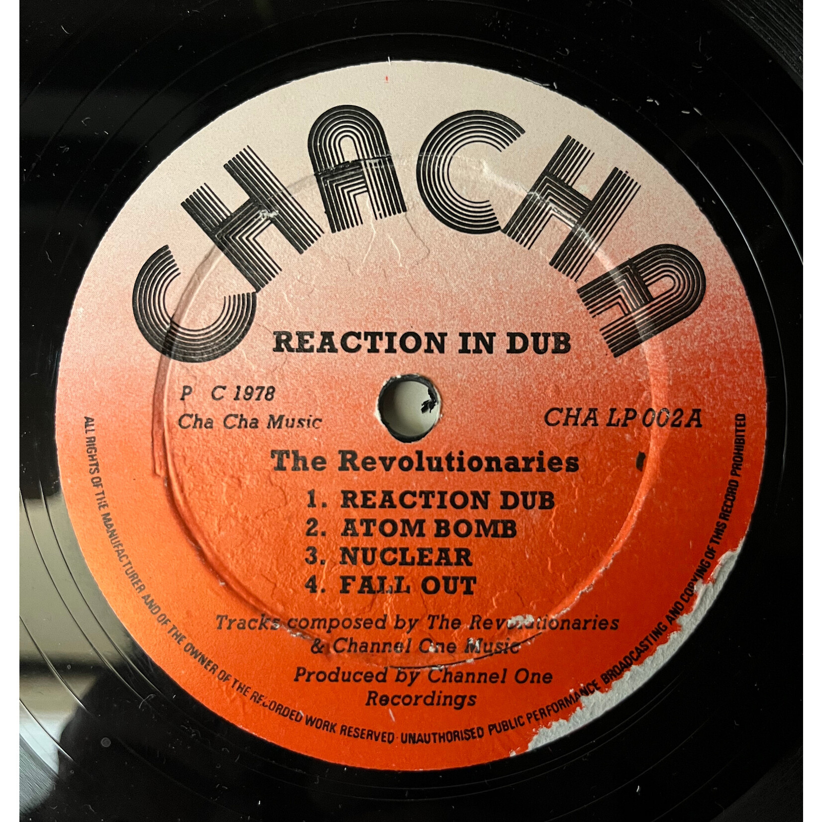 [Nick's Disk Pics] The Revolutionaries: Reaction In Dub (1977, UK, VG) [CHA CHA]