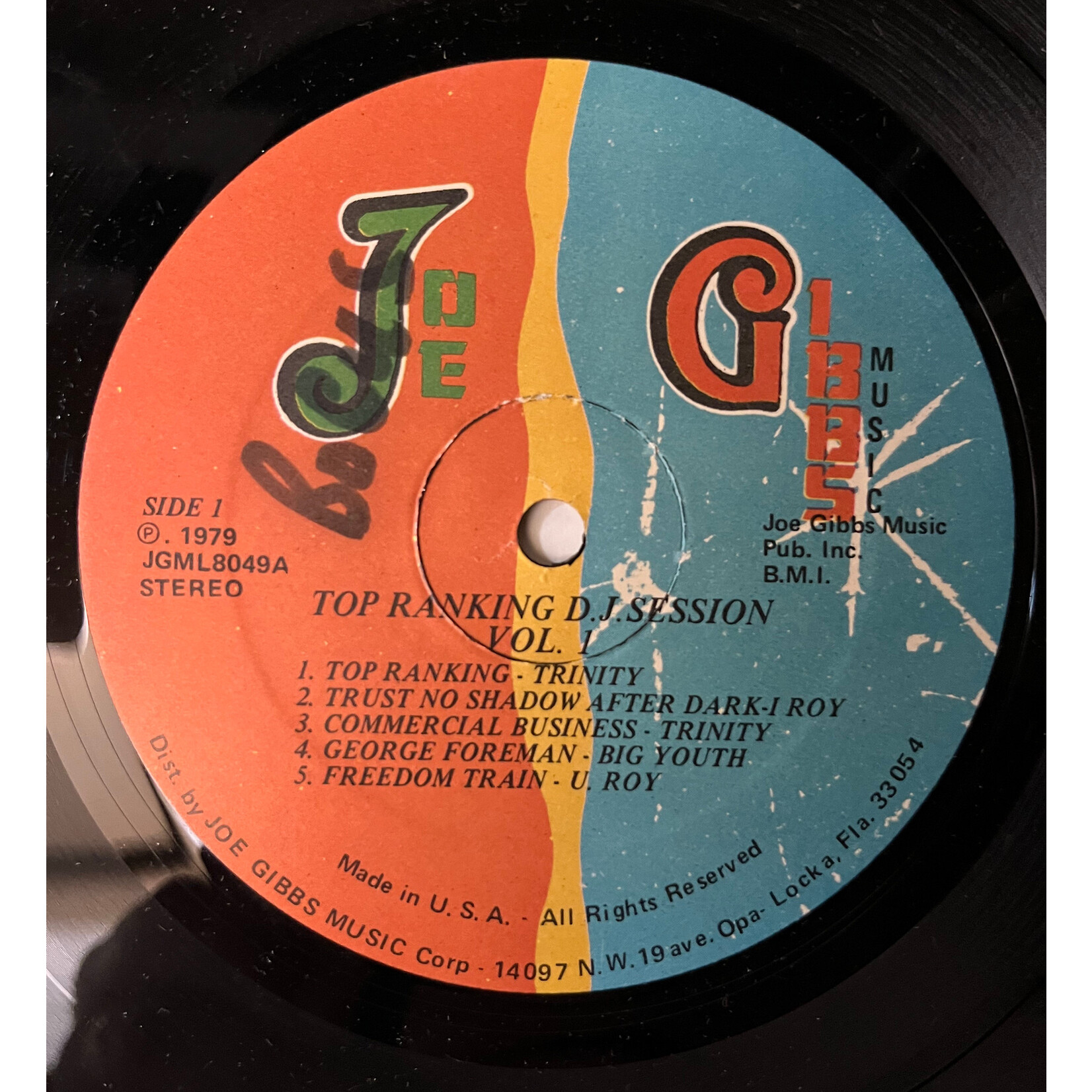 [Nick's Disk Pics] Various  Artists: Top Ranking DJ Session Volume 1 (1979, Jamaica, Reggae, DISC VG+) [JOE GIBBS MUSIC]