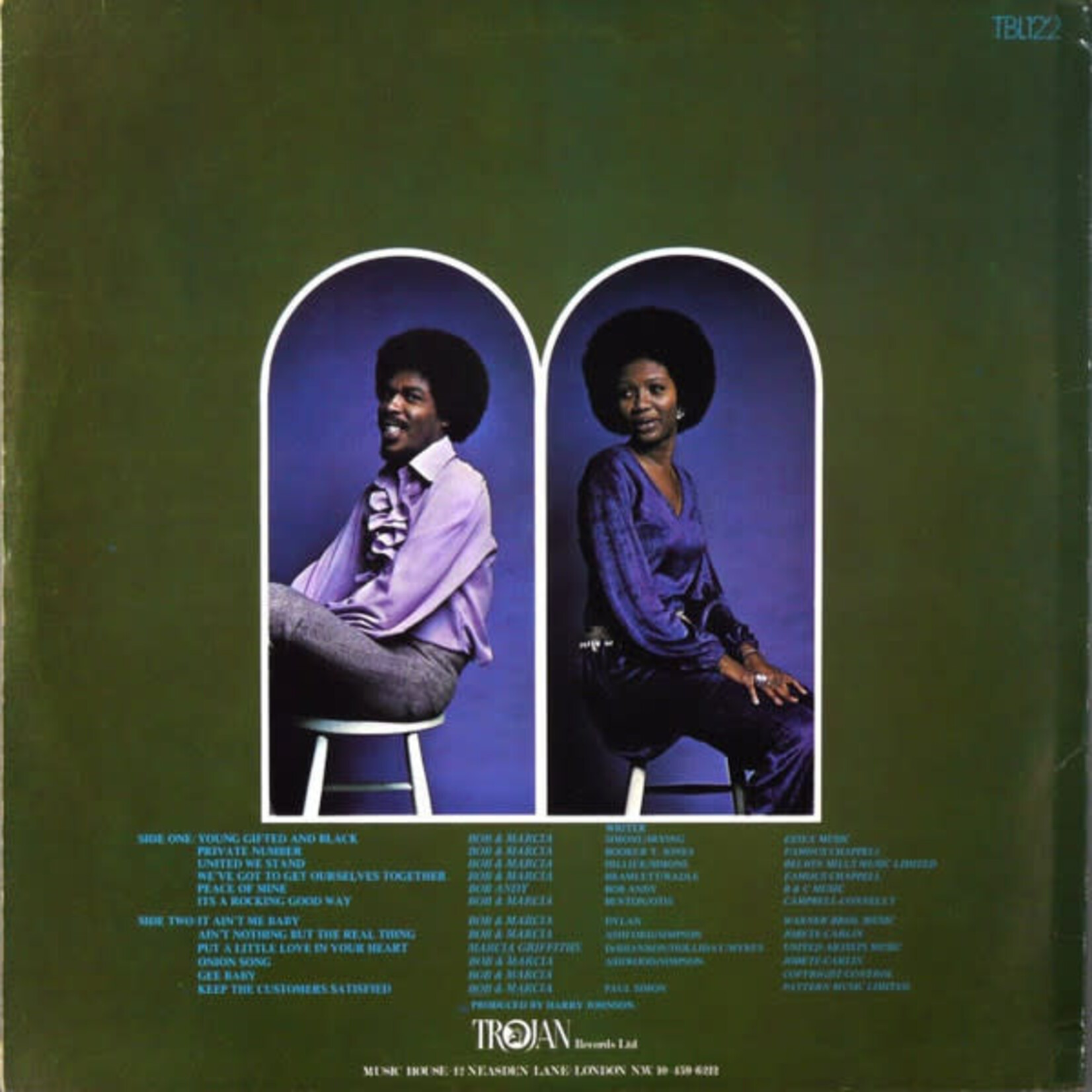 [Kollectible Vinyl] Bob Andy And Marcia Griffiths: Young Gifted And Black (1970, UK, VG+) [TROJAN, KOLLECTIBLES]
