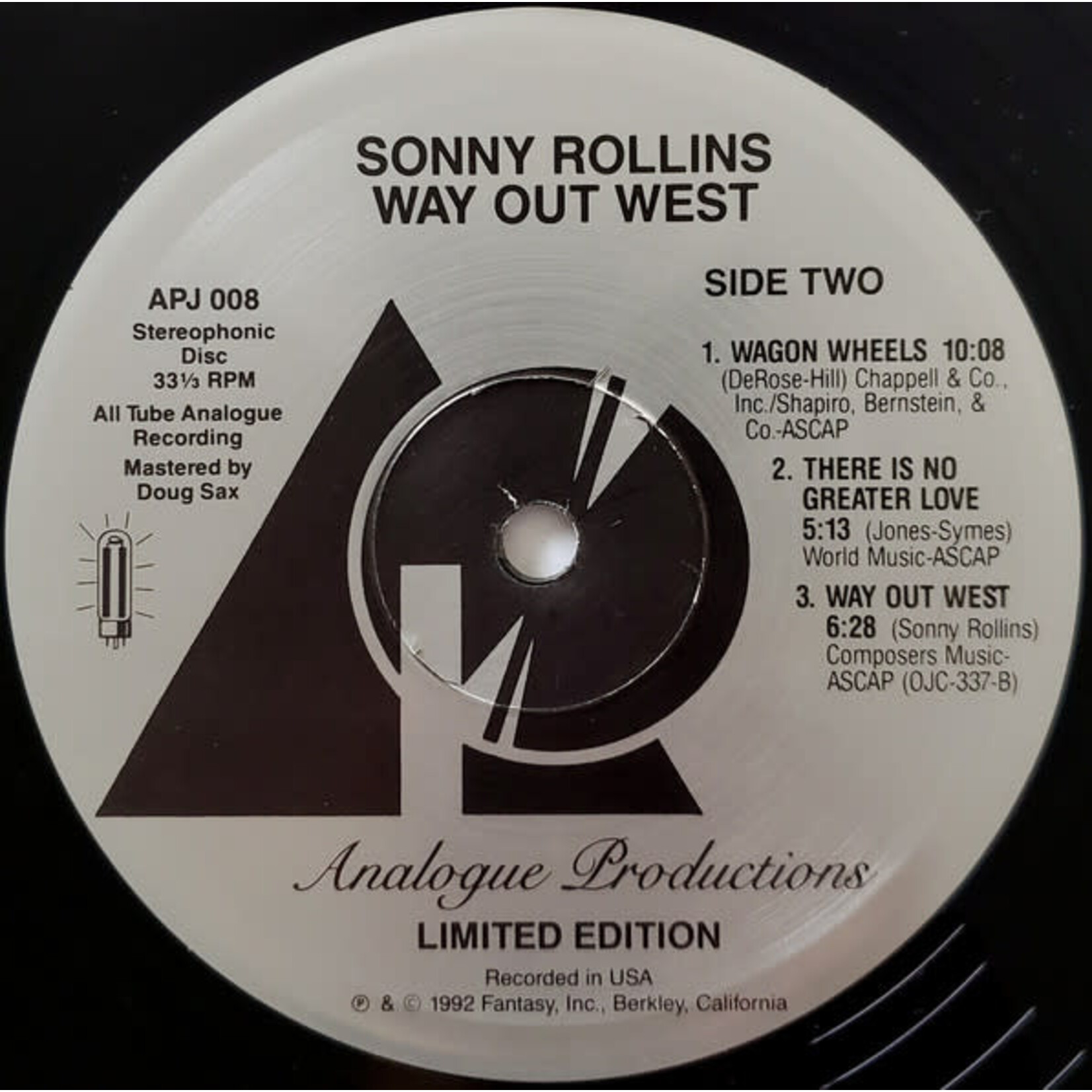 [Kollectible Vinyl] Sonny Rollins: Way Out West (1992, USA, Pallas Pressing, EX) [ANALOGUE]