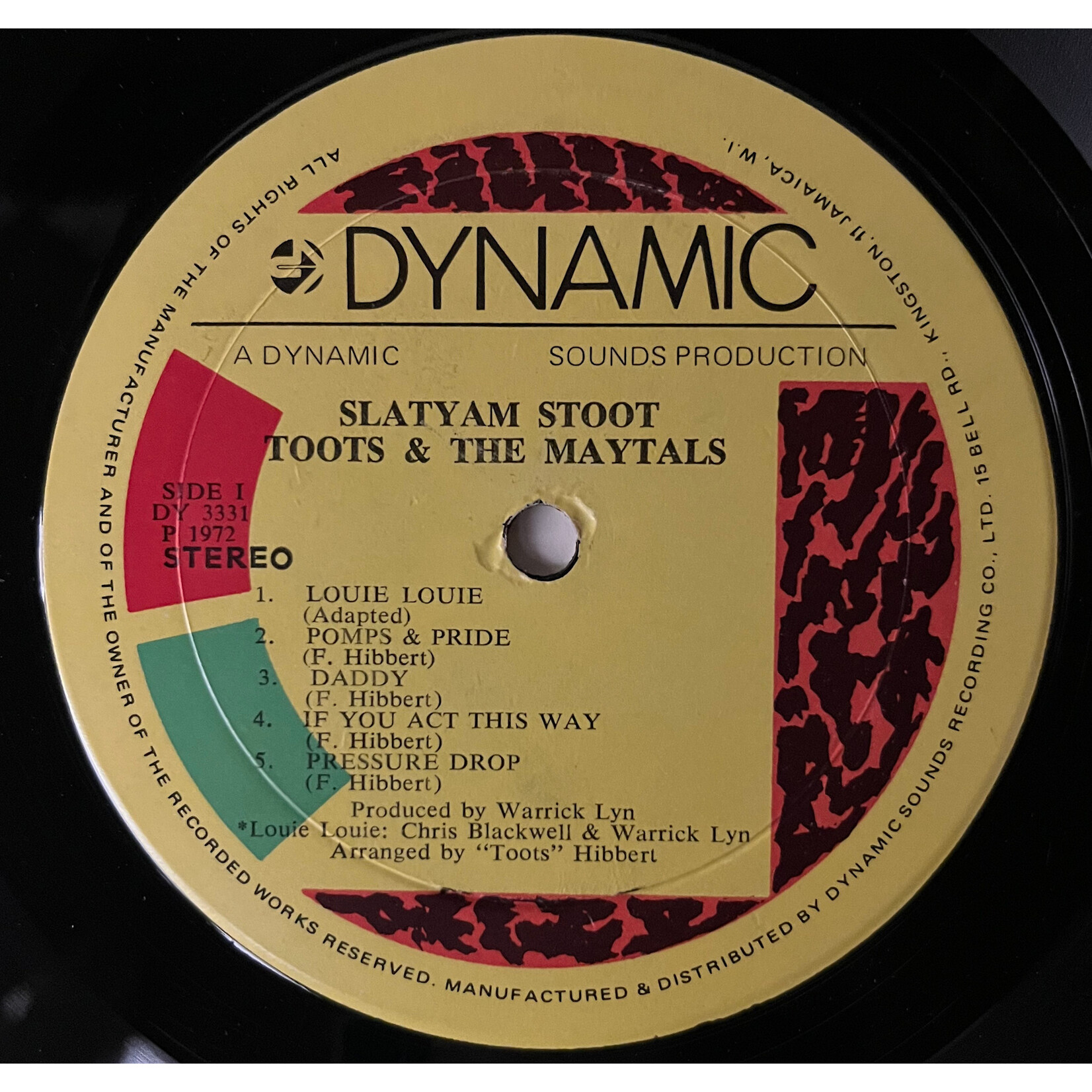 [Nick's Disk Pics] Toots & The Maytals: Slatyam Stoot (1972, Jamaica, First Press, VG)