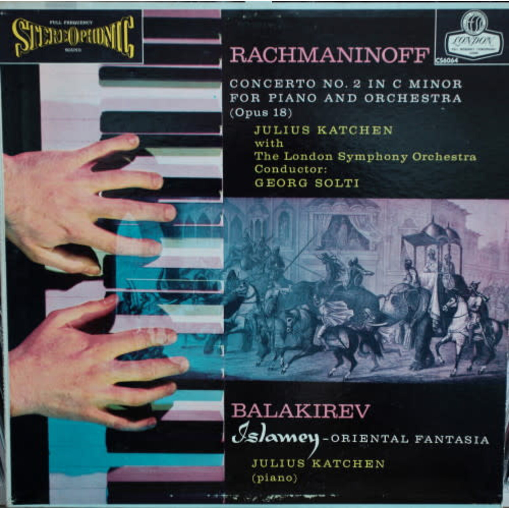 [Kollectibles] Julius Katchen With The London Symphony Orchestra, Georg Solti, Rachmaninov, Balakirev – Concerto No. 2 In C Minor For Piano And Orchestra / Islamey - Oriental Fantasia (1959, USA, VG+, EARLY  STEREO CLASSICAL)
