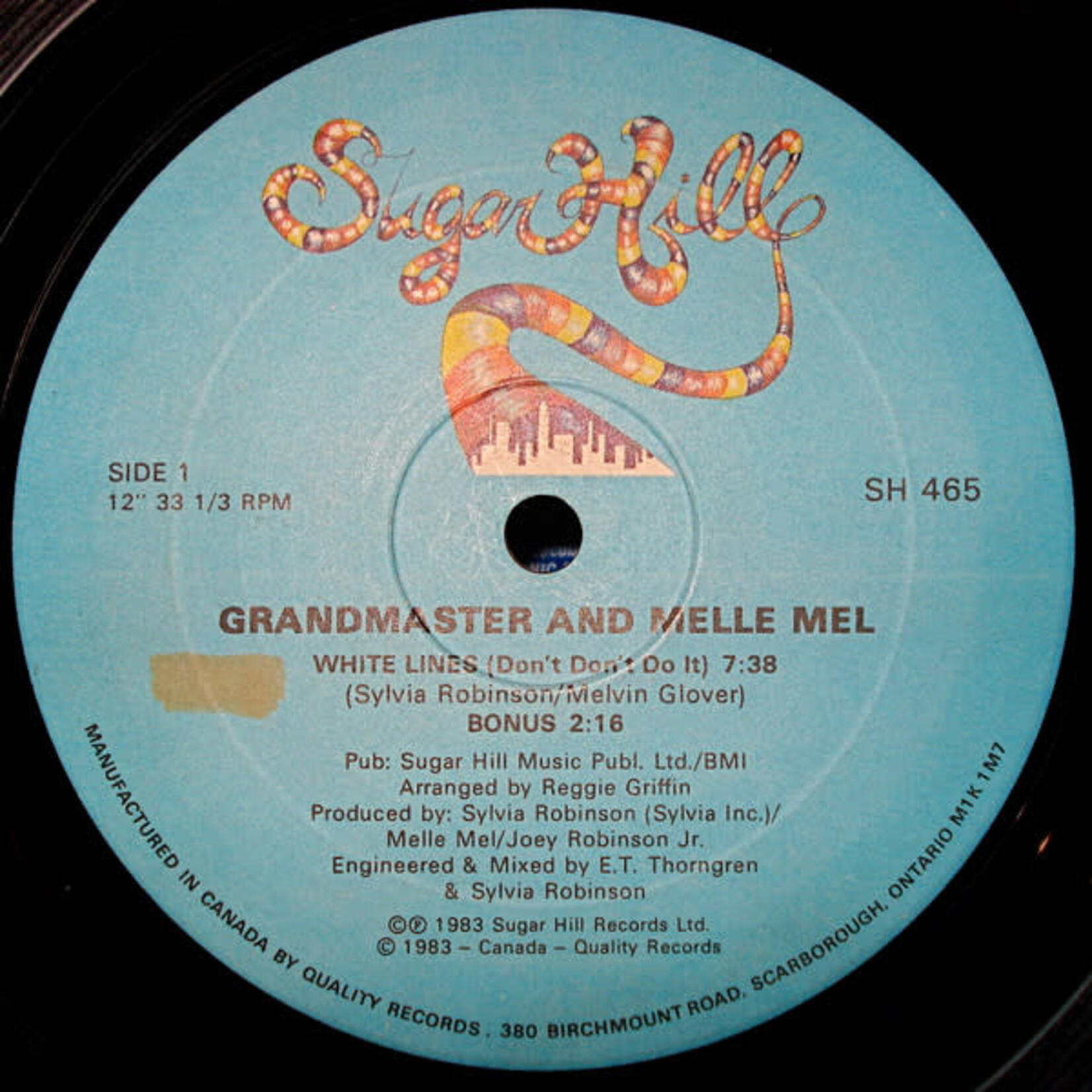 [Vintage] Grandmaster and Melle Mel: White Lines - Don't Don't Do It (12") [VINTAGE]