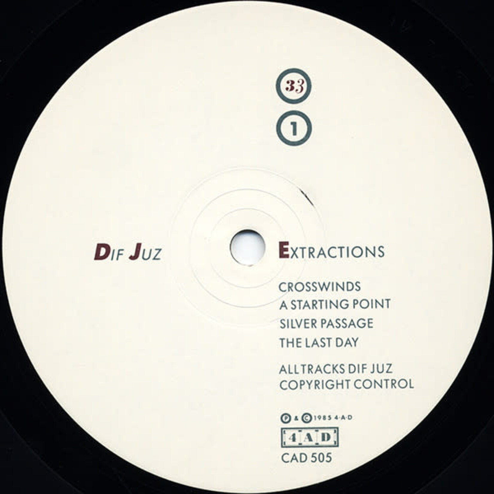 [Kollectibles] Dif Juz: Extractions (1985, UK, Ex) [4AD}