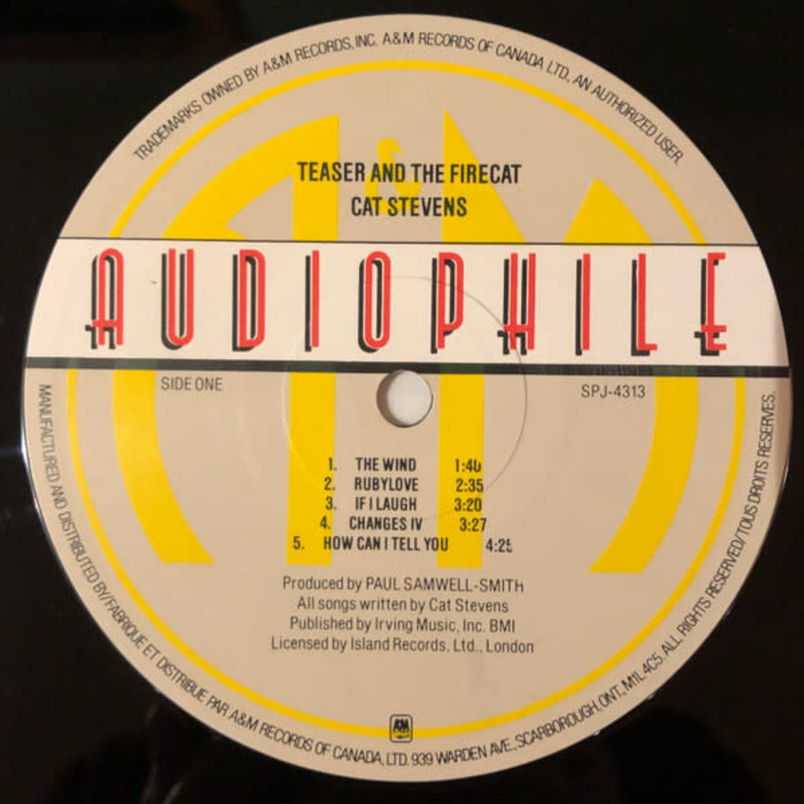 [Kollectible Vinyl] Stevens, Cat: Teaser And The Firecat (1970s, Canada, Audiophile, Ex) [A&M]