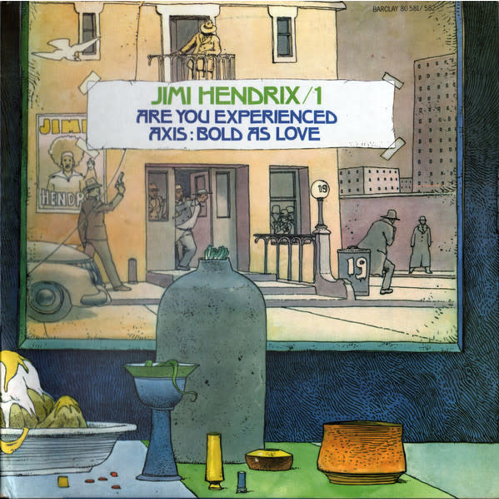 [Kollectibles] Jimi Hendrix : Are You Experienced/ Axis : Bold As Love (1975, France, 2LP, VG) [BARCLAY]