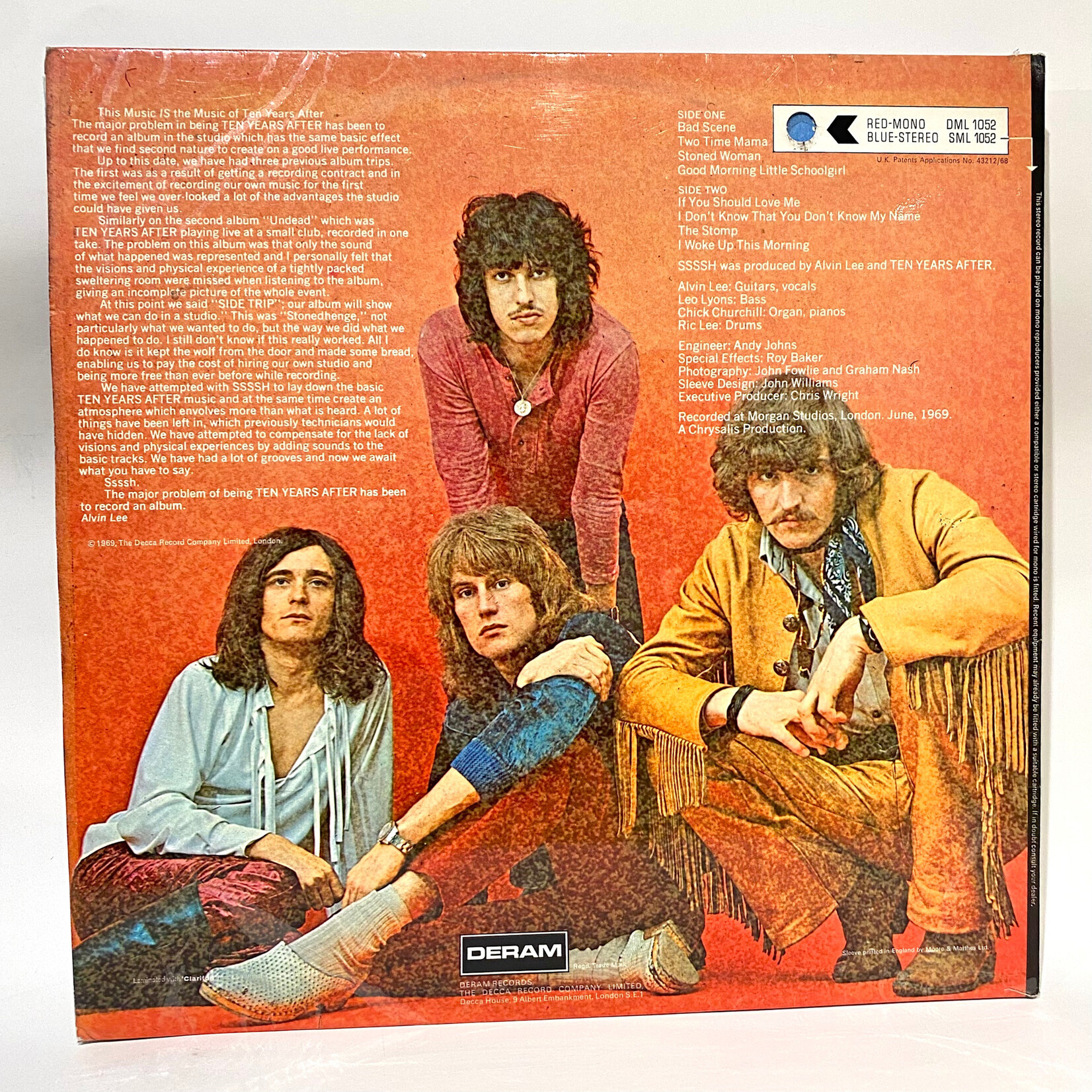 [Nick's Disk Pics] Ten Years After: Ssssh (1969, UK, VG+)[DERAM]