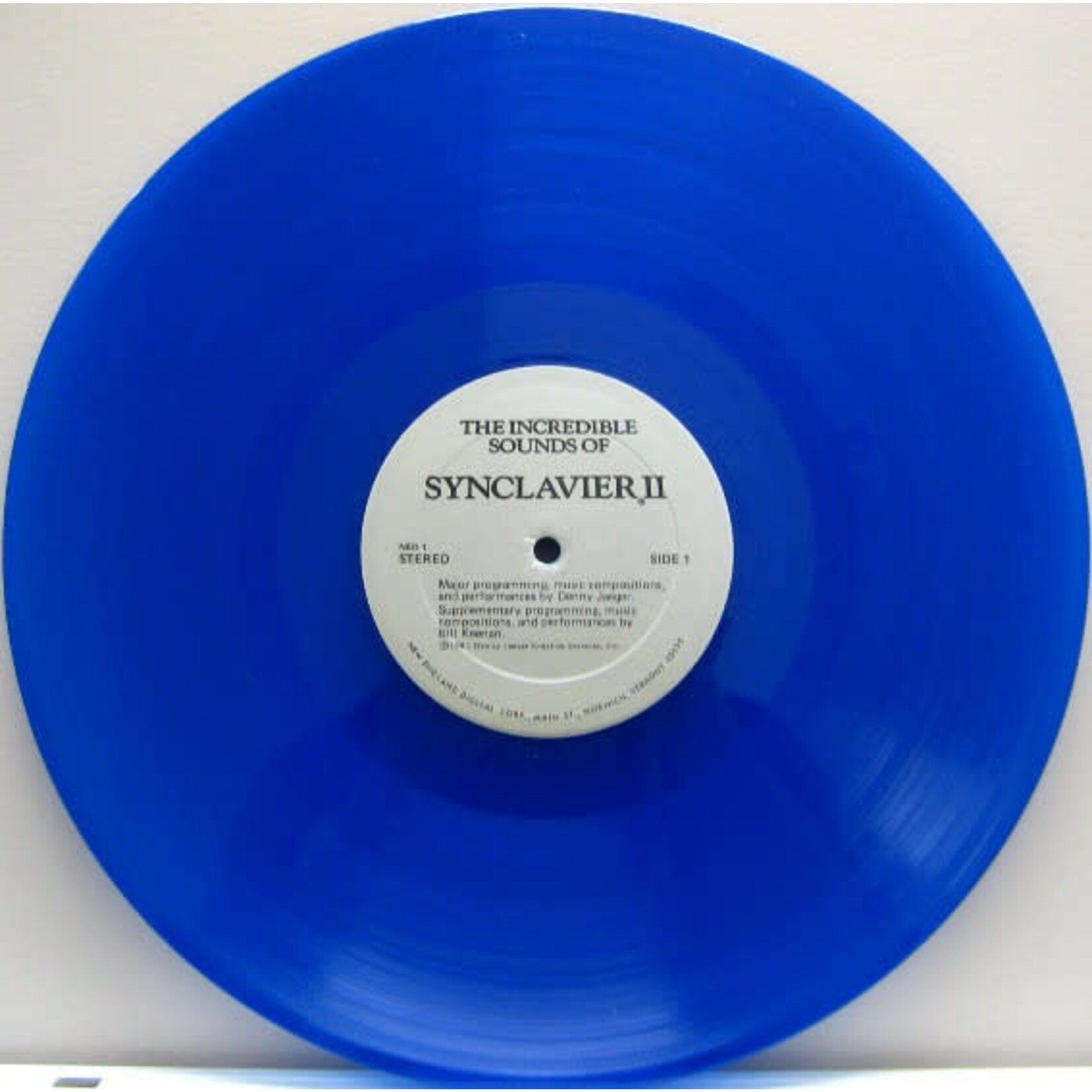 [Kollectibles] Denny Jaeger, Patrick Gleeson: The Incredible Sounds Of Synclavier II (1981, USA, Blue Vinyl, VG+) [ NEW ENGLAND DIGITAL CORP]