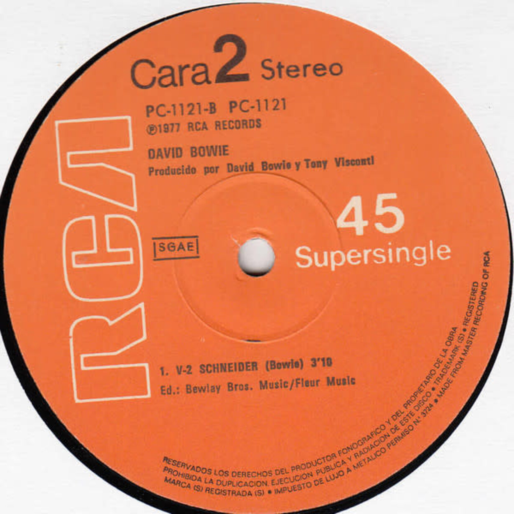 [Nick's Disk Pics] Bowie, David: Heroes (1977, Spain, 12", VG) [RCA]