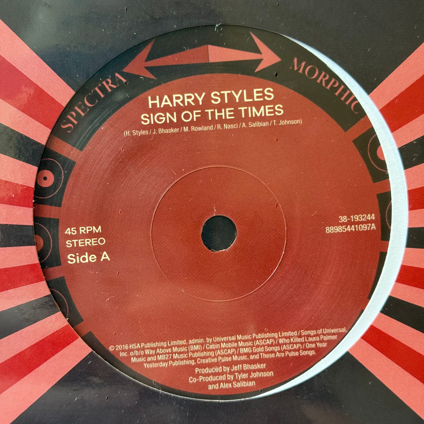 [Nick's Disk Pics] Styles, Harry: Sign Of the Times (2017, LTD Ed promo single) [COLUMBIA]