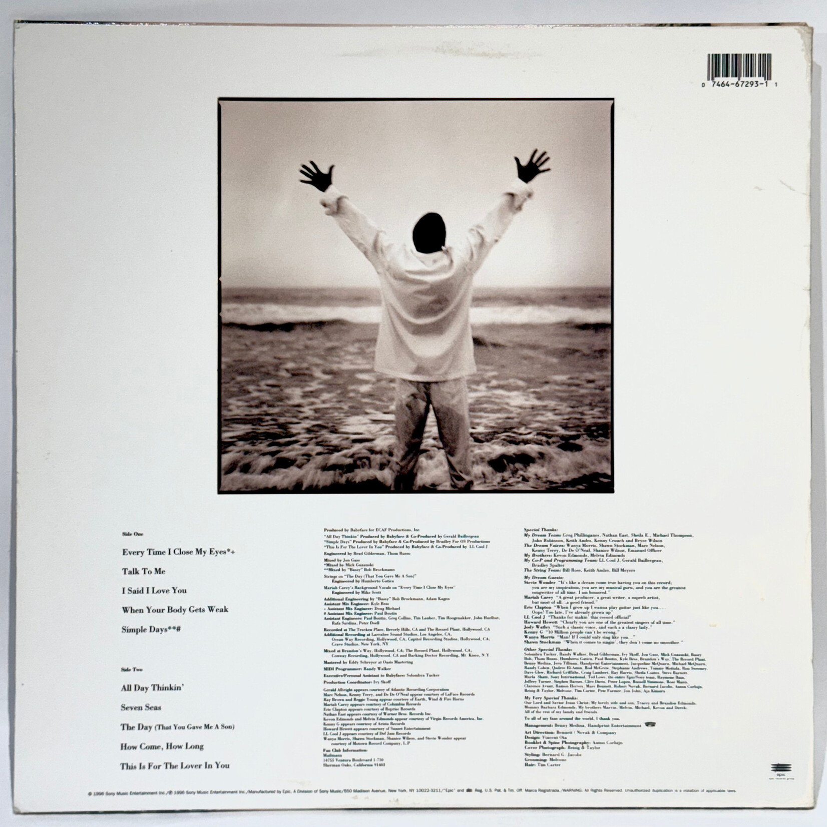 [Nick's Disk Pics] Babyface: The Day [EPIC] (1996, VG+ w/ OG Inner)