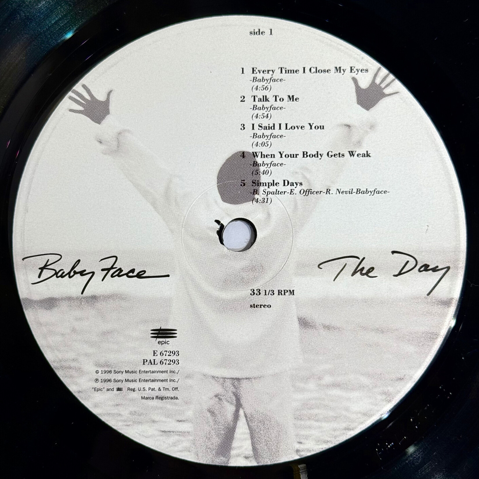 [Nick's Disk Pics] Babyface: The Day [EPIC] (1996, VG+ w/ OG Inner)