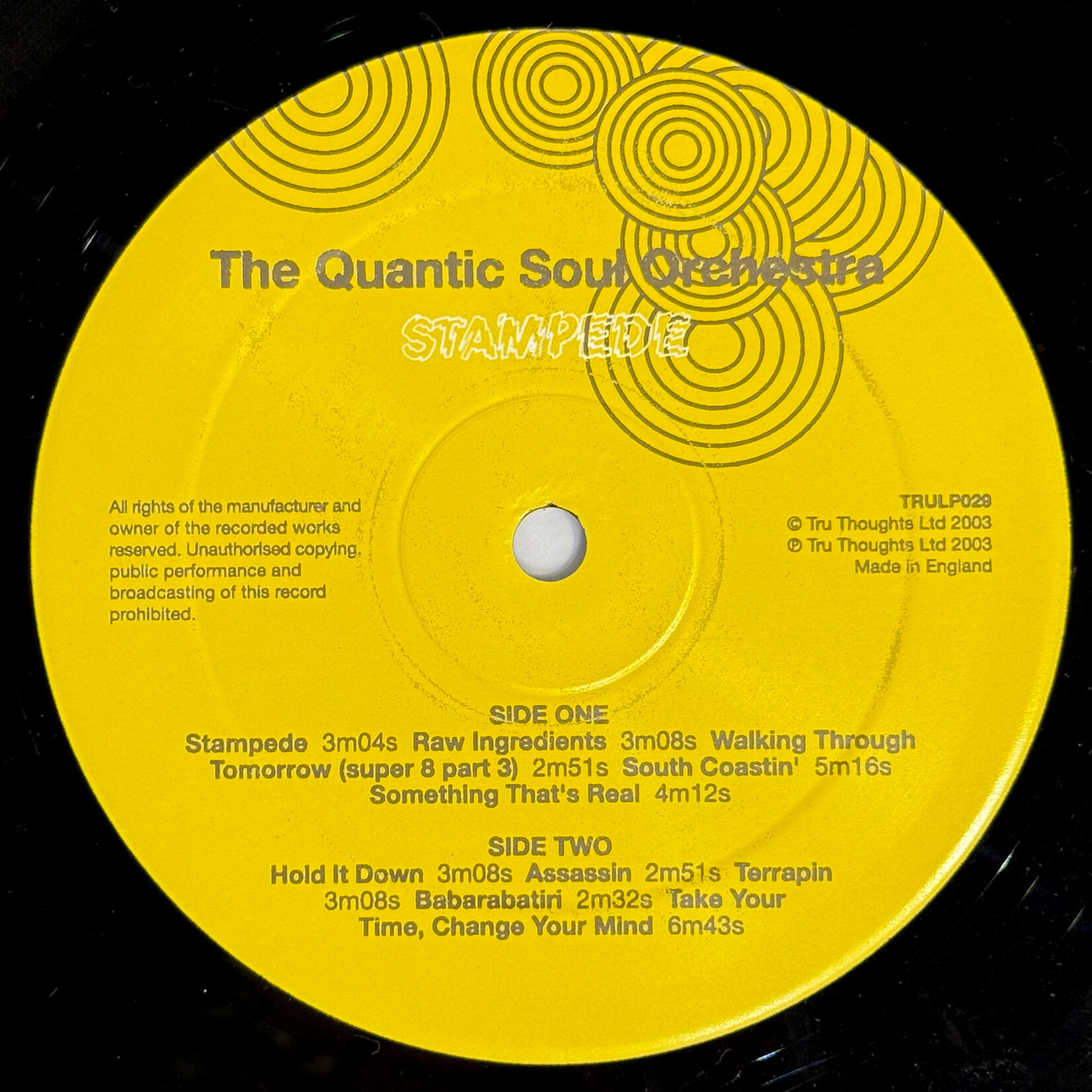 [Nick's Disk Pics] Quantic Soul Orchestra: Stampede [TRU THOUGHTS] (2003, UK, VG+)