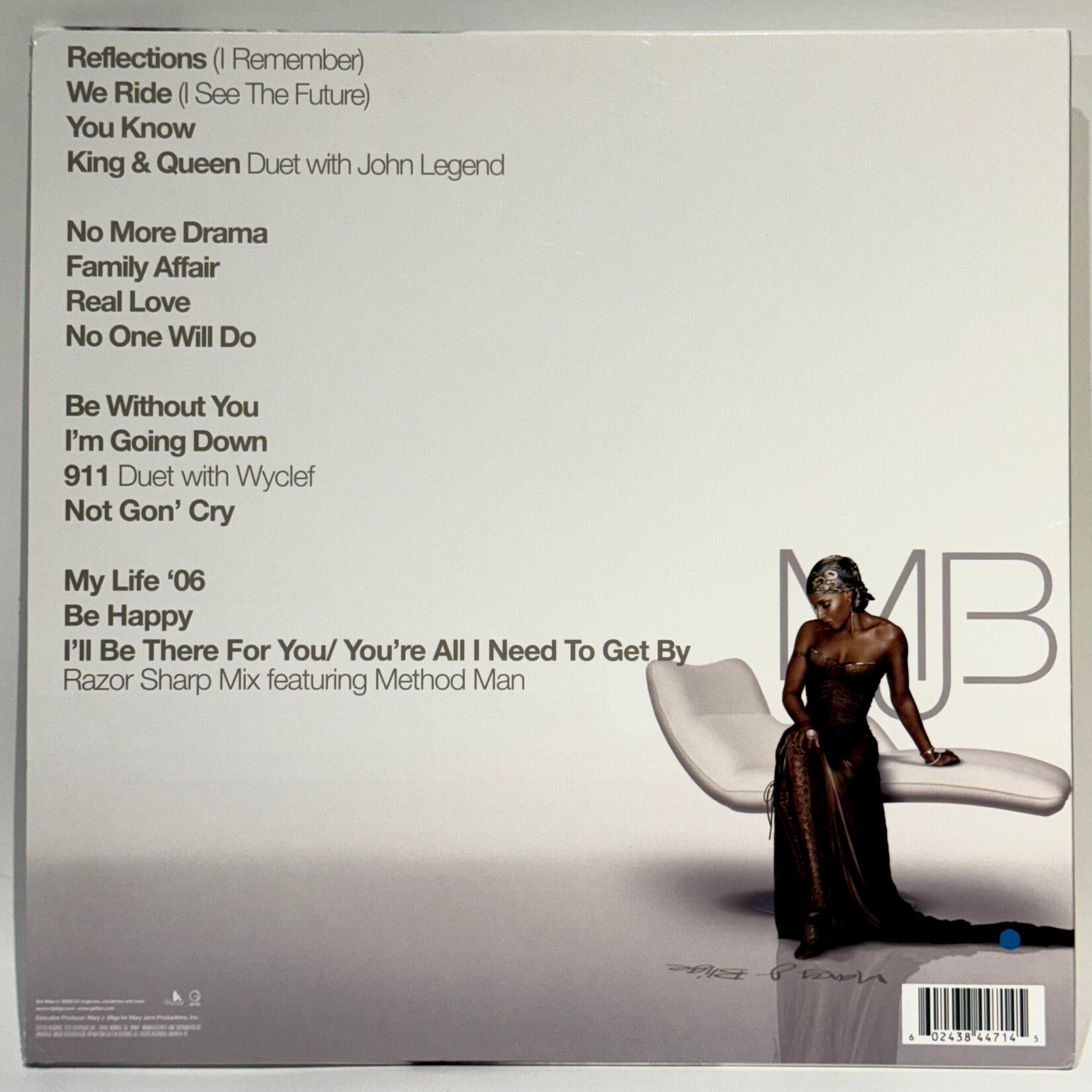 [Nick's Disk Pics] Blige, Mary J.: Reflections (A Retrospective) [GEFFEN] (2023, USA, VG+ Milky Clear Vinyl)