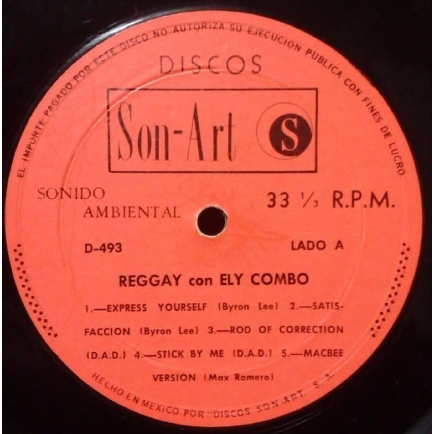 [Kollectible Vinyl] Ely Combo Y Anthony Jones: El Increible Reggay [SON-ART] (1972, Mexico, VG)