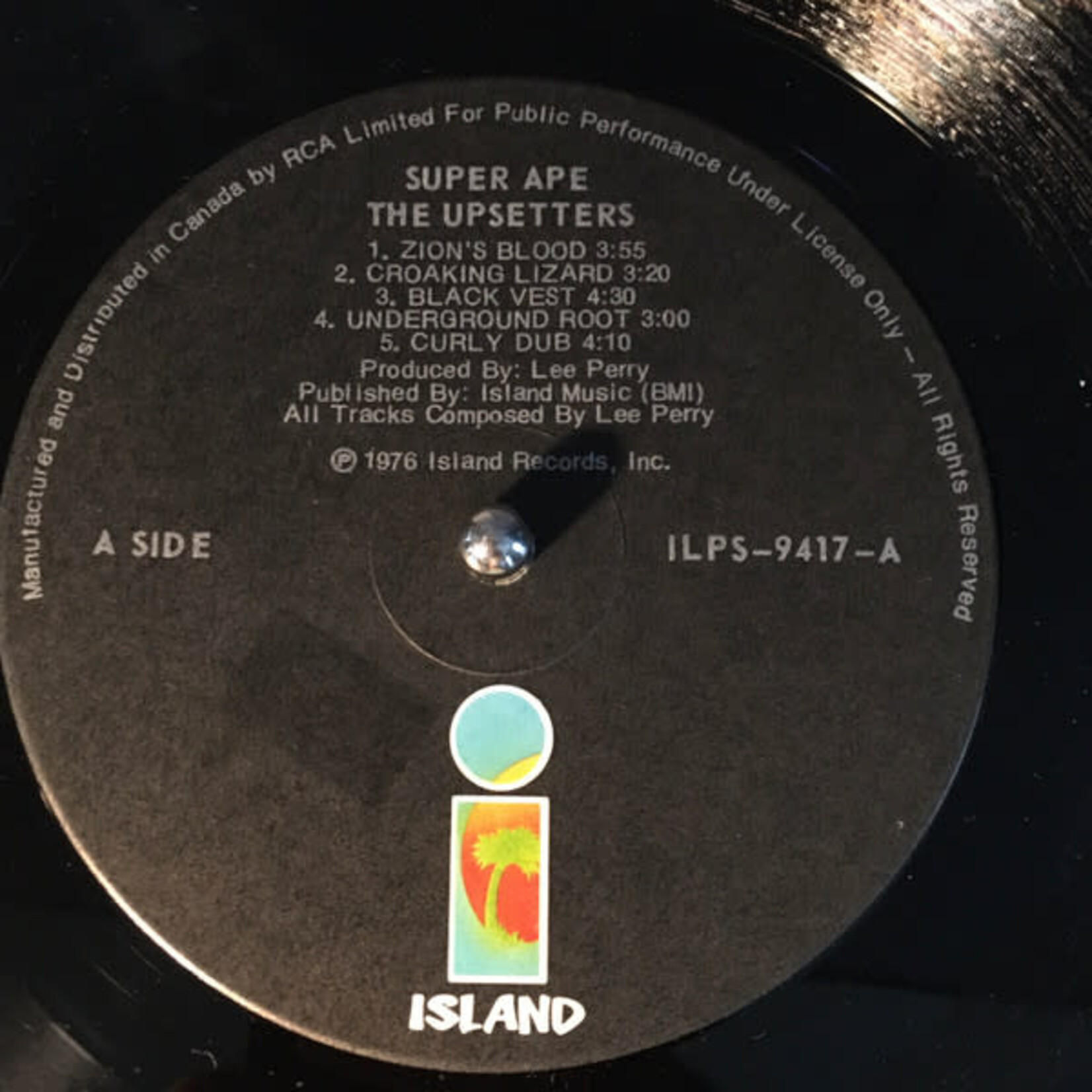 [Kollectible Vinyl] Upsetters: Super Ape [ISLAND] (1976, Canada, VG+)