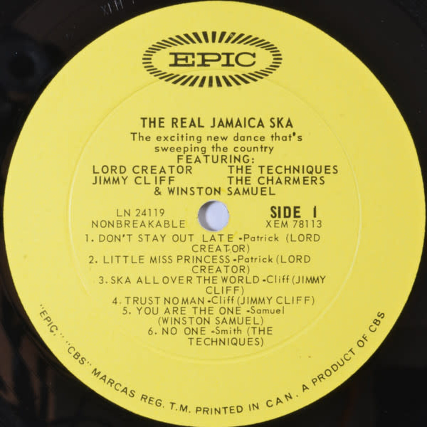 [Kollectible Vinyl] V/A: The Real Jamaica SKA (1964, Canada,VG+)[EPIC]