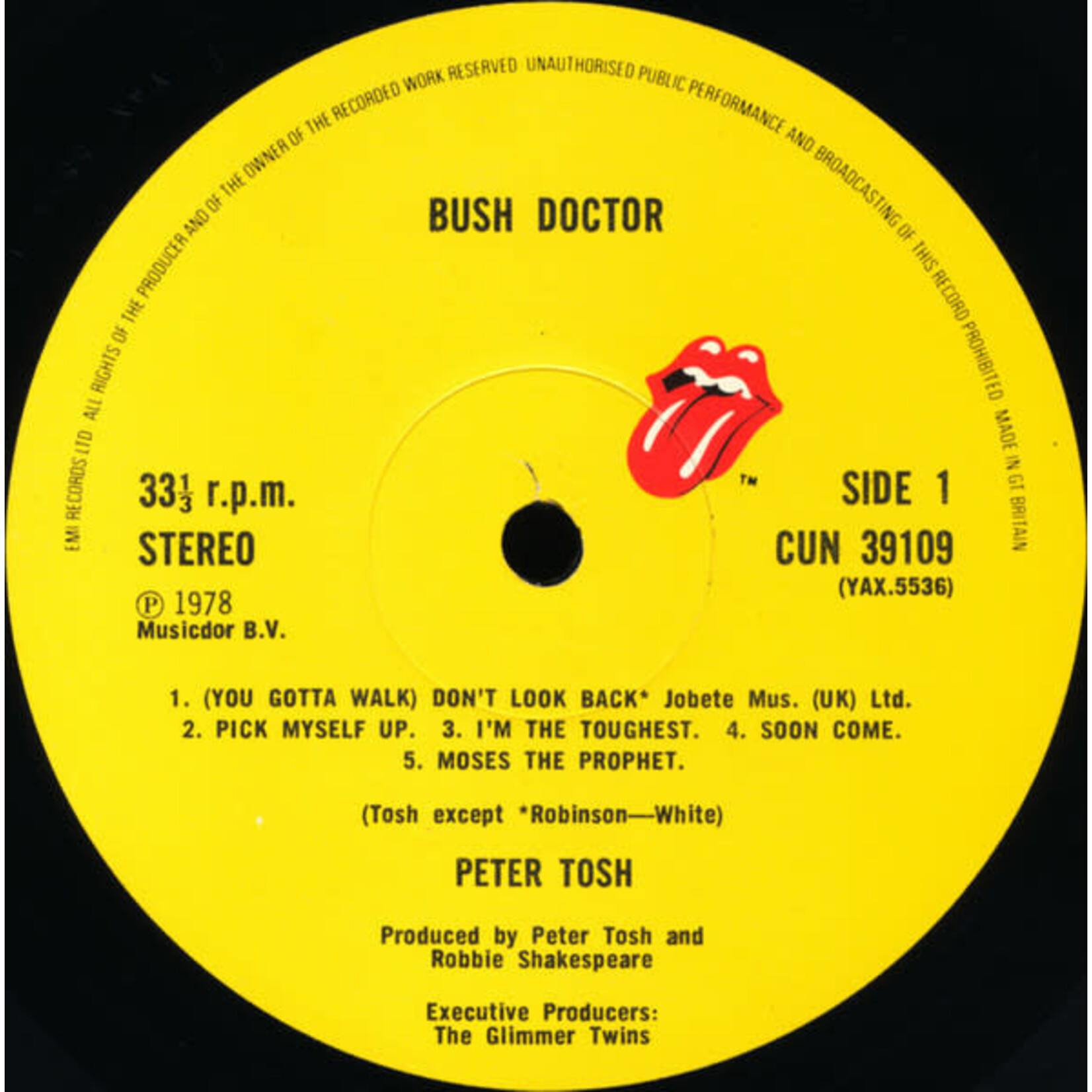 [Kollectibles] Tosh, Peter: Bush Doctor (1978, UK, w/ Scratch & Sniff, VG)[ROLLING STONES RECORDS]