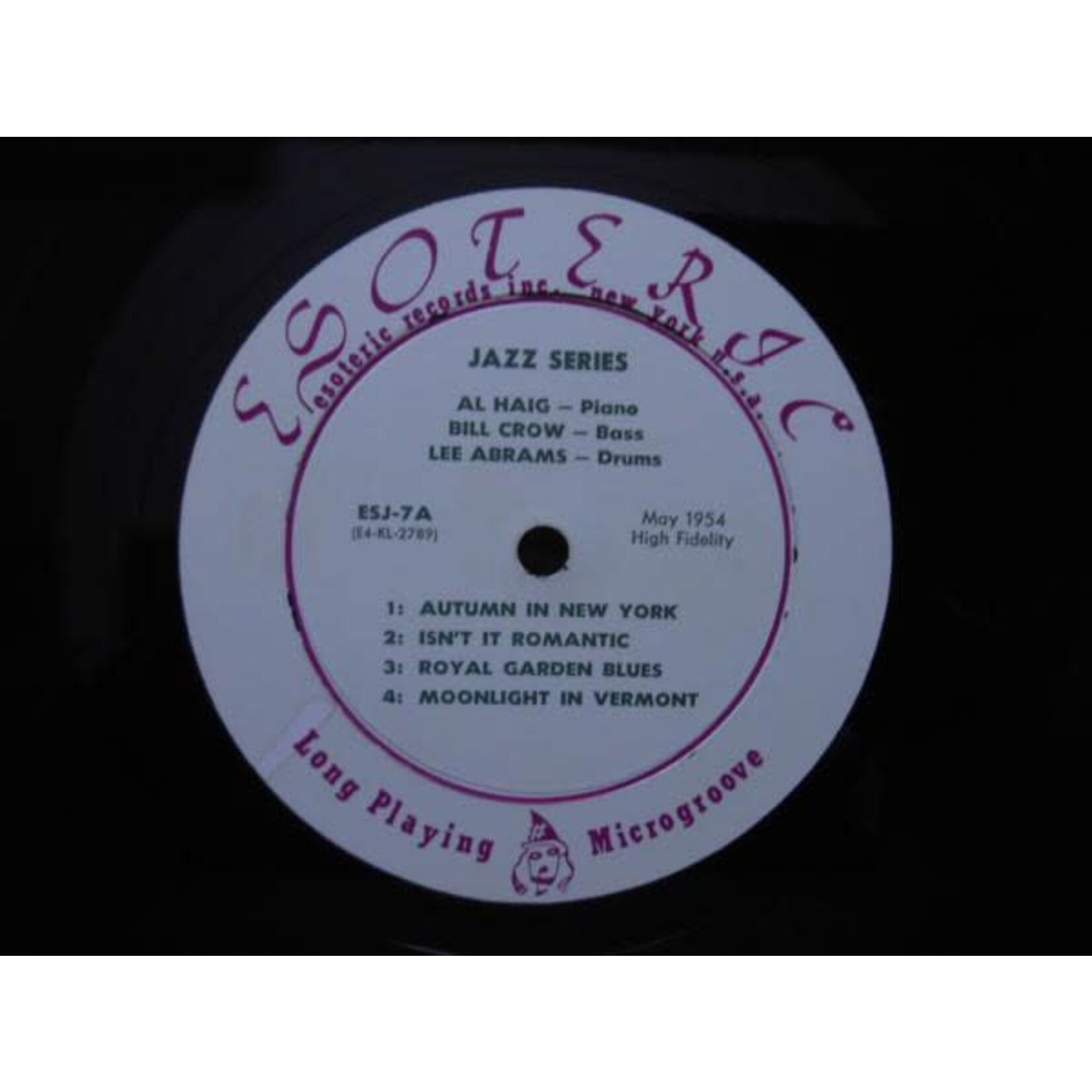 [Kollectible Vinyl] Al Haig Trio: Al Haig Trio [ESOTERIC] (1954 USA VG)