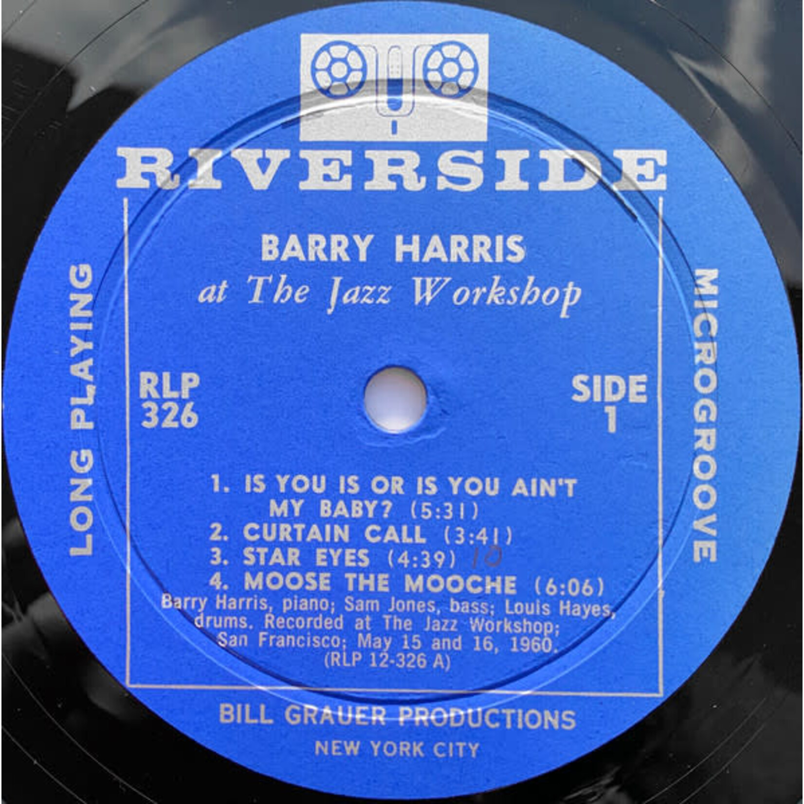 [Kollectible Vinyl] Barry Harris: At The Jazz Workshop [RIVERSIDE] (1960 US VG)