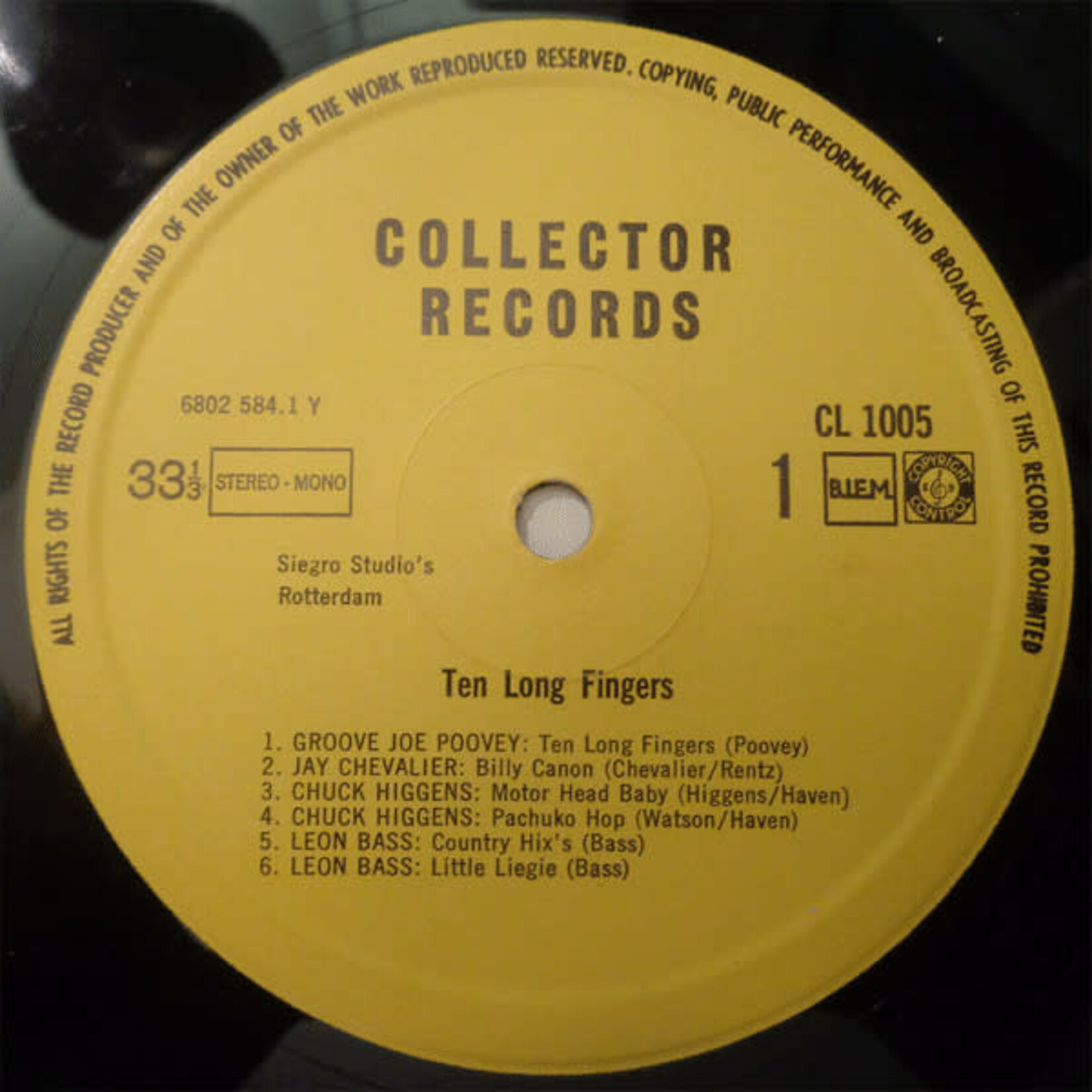 [Kollectible Vinyl] Ten Long Fingers: Self Titled (1970, Netherlands, VG) [COLLECTOR RECORDS]