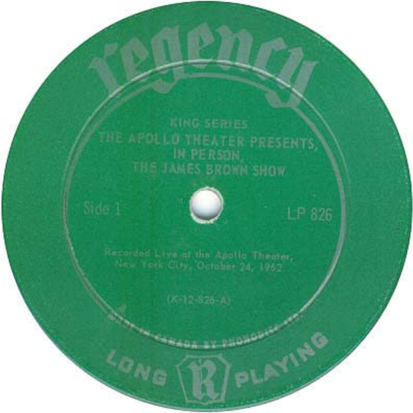 [Nick's Disk Pics] Brown, James: Live at the Apollo (1963, Mono, Canada, VG) [REGENCY]