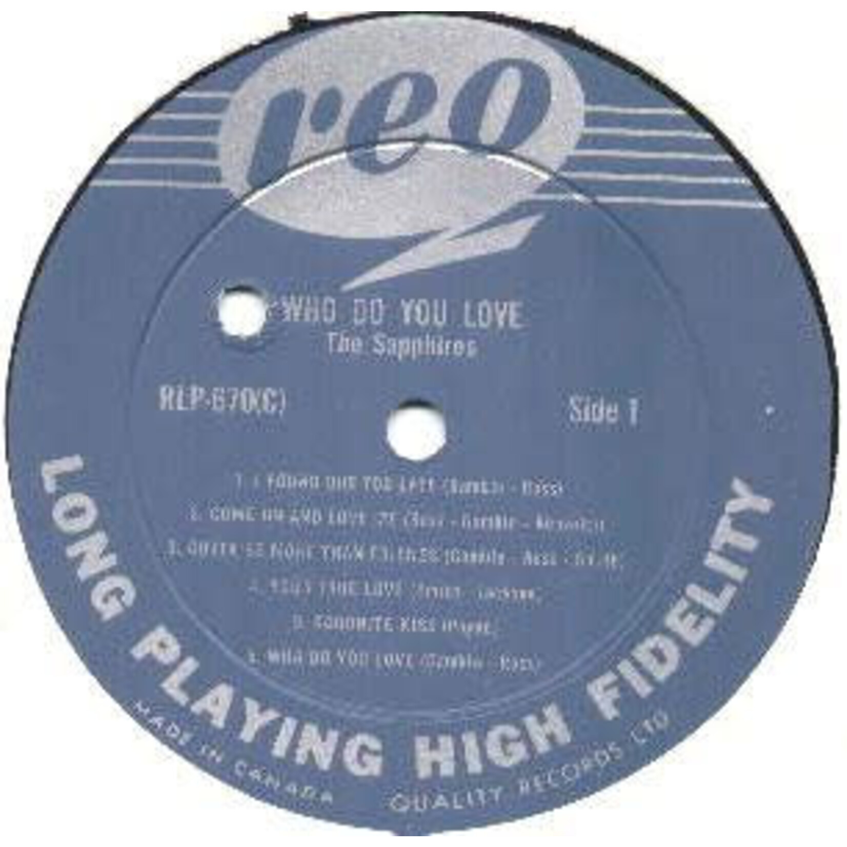 [Kollectibles] Sapphires: Who Do You Love? (1964, Canada, VG) [REO]