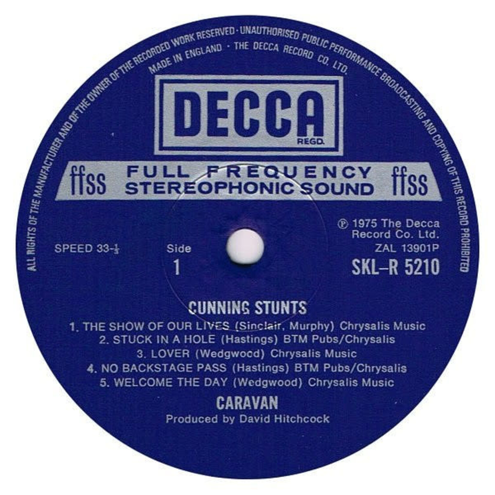 [Kollectibles] Caravan: Cunning Stunts (1975, UK, VG+) [DECCA]
