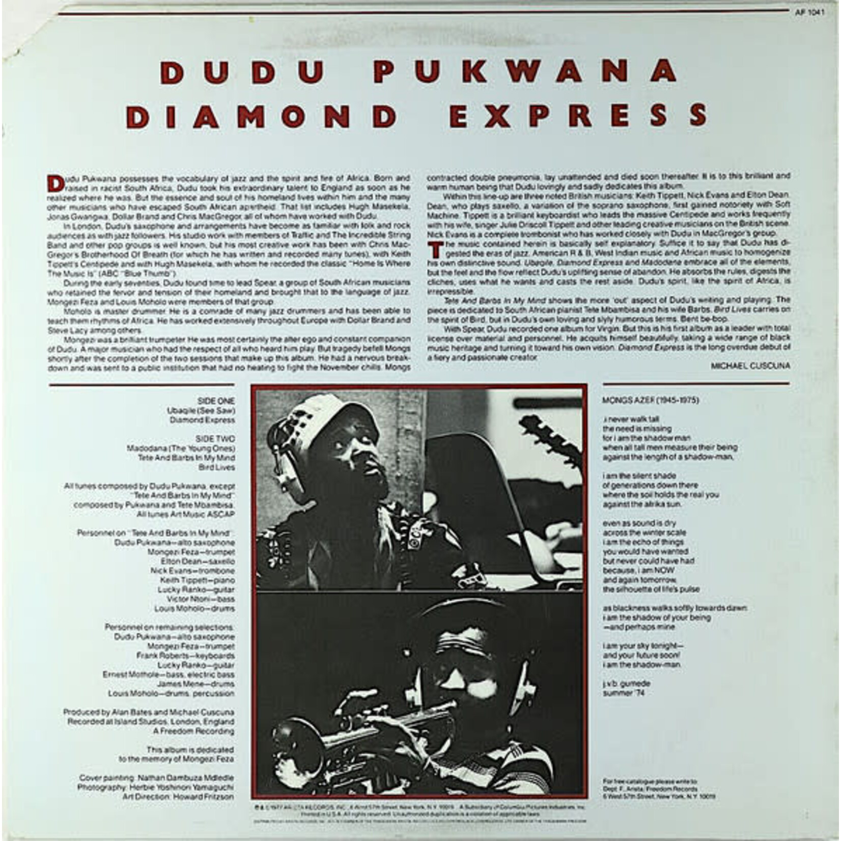 [Kollectibles] Pukwana, Dudu: Diamond Express ( 1977, USA, Sealed) [ARISTA FREEDOM]
