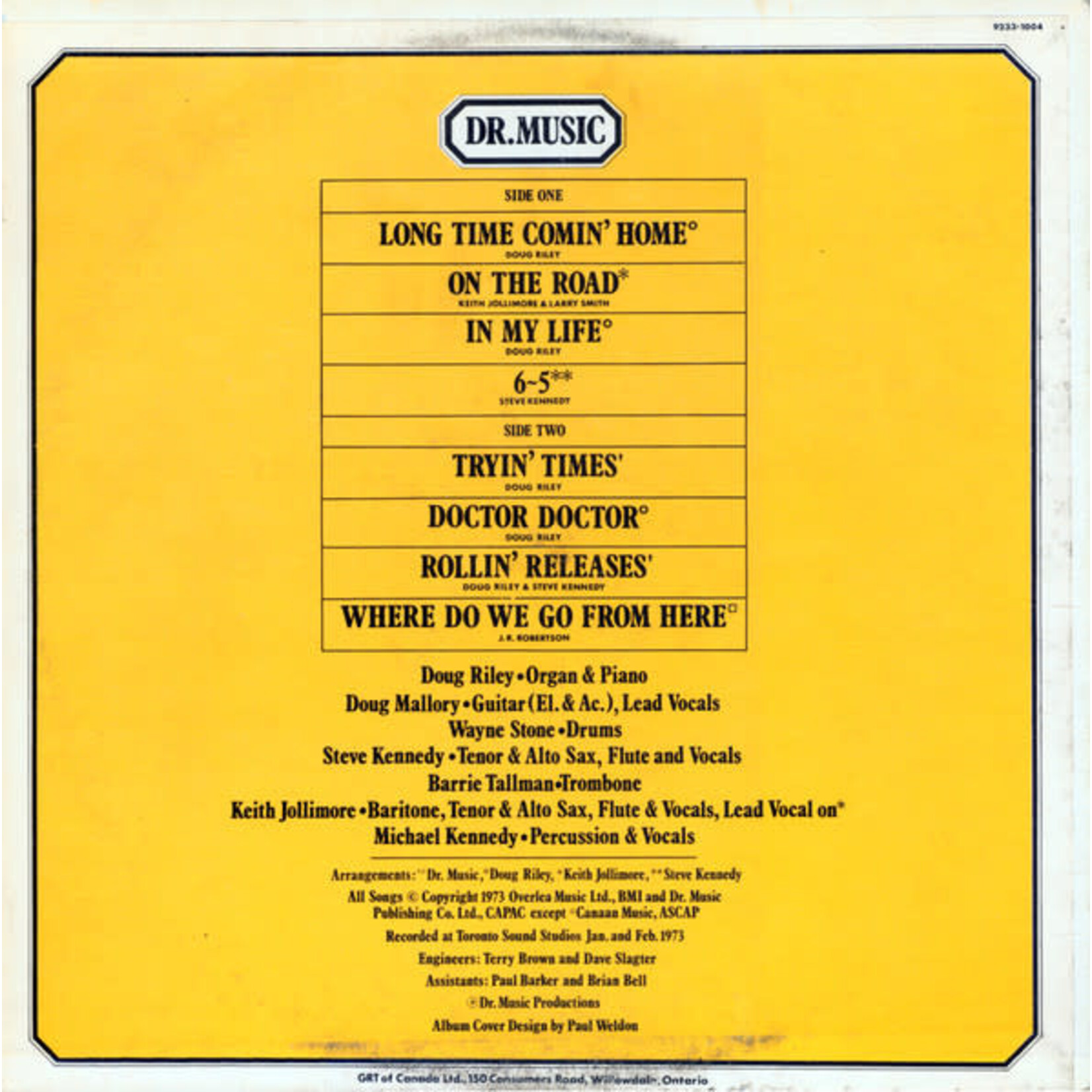 [Vintage Vinyl] Dr. Music: self-titled (yellow cover)[VINTAGE]