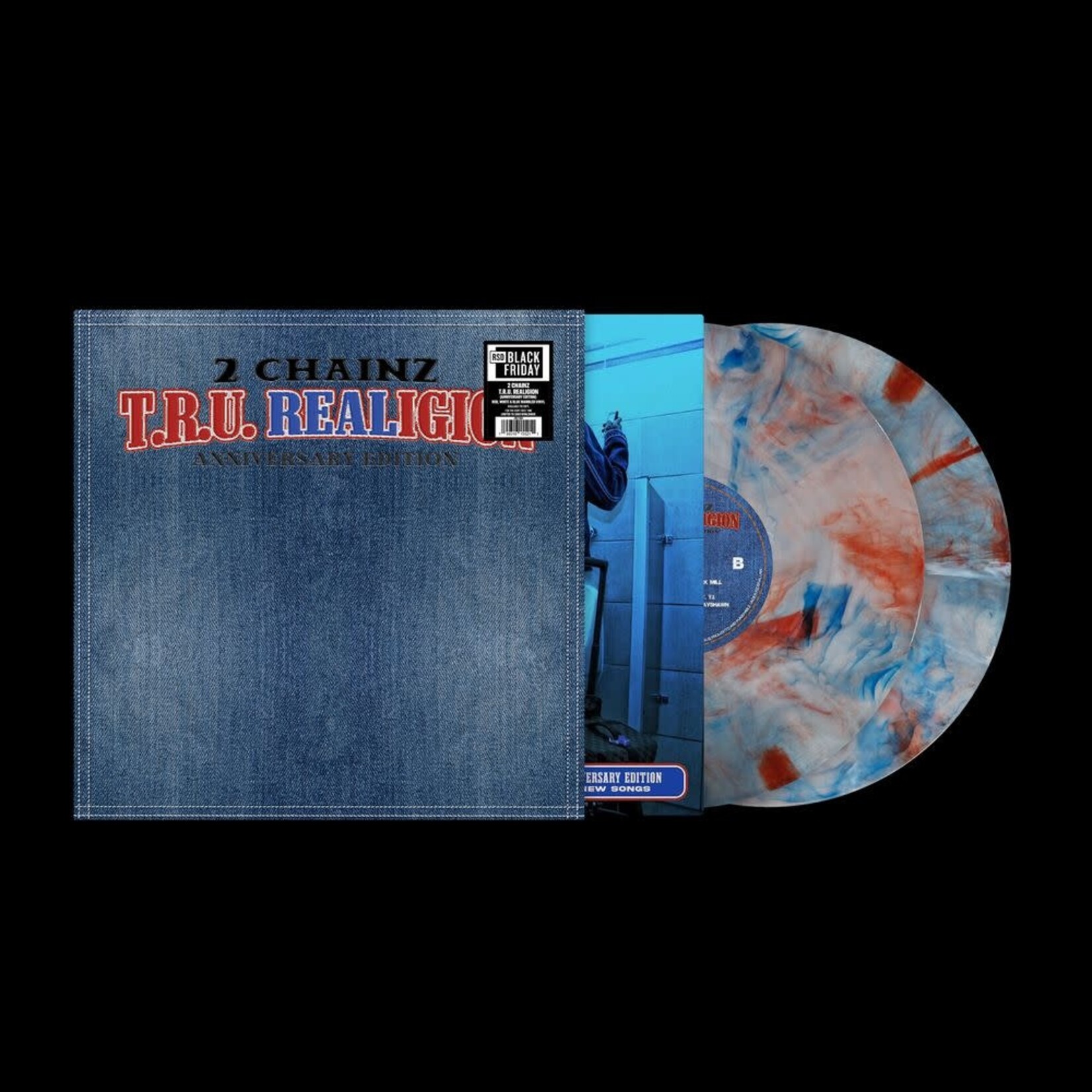 [New] 2 Chainz: 2025BF - T.R.U. REALigion (2LP-red, white & blue marbled vinyl) [SELF-RELEASED]