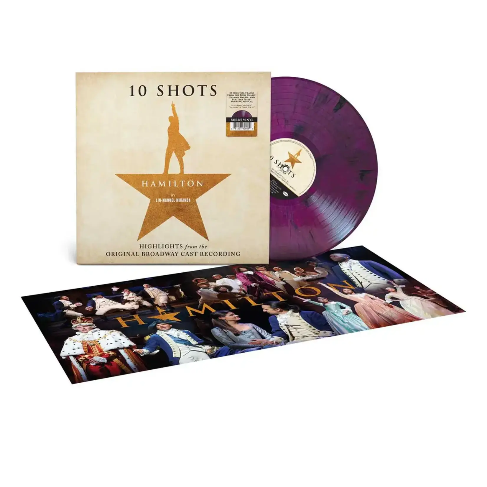 [New] Original Broadway Cast Recording: Hamilton: 10 Shots (highlights) (burr's color vinyl-indie excl.) [ATLANTIC]