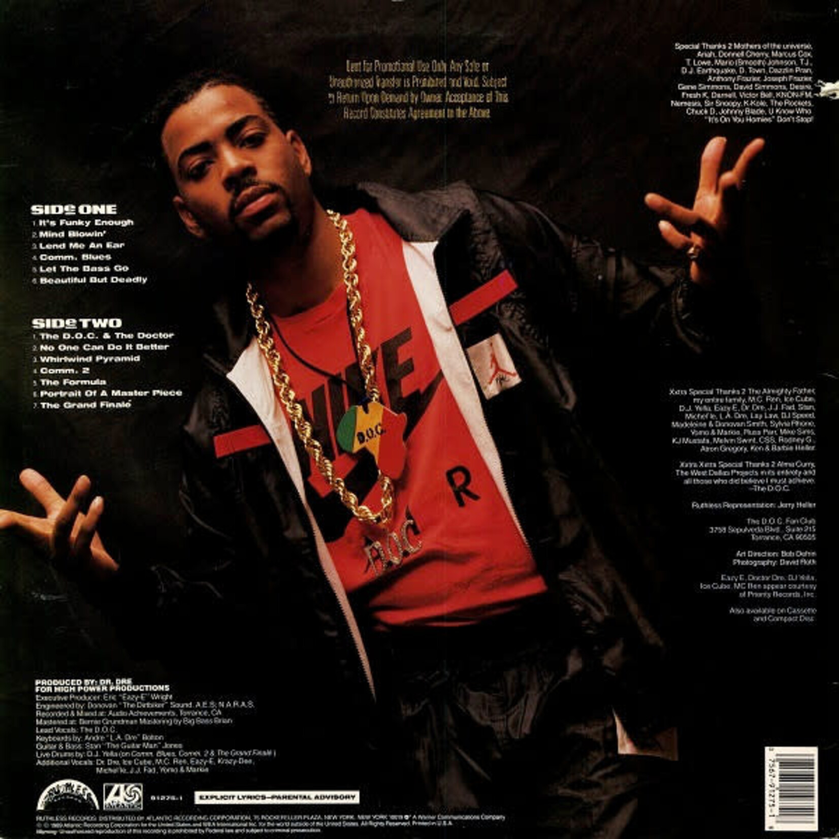 [Kollectible Vinyl] D.O.C, The. : No One Can Do It Better(1989, Canada, Gold Stamped, Ex) [RUTHLESS]