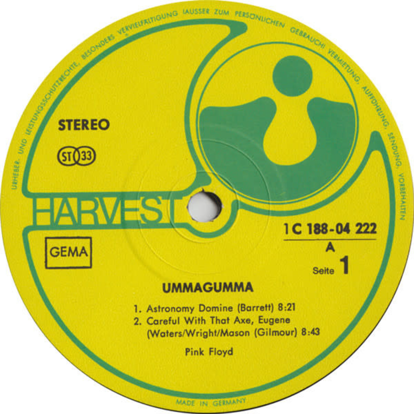 [Kollectible Vinyl] Pink Floyd: Ummagumma (1970, Germany, 2nd Issue, Gigi Cover, VG+) [HARVEST]