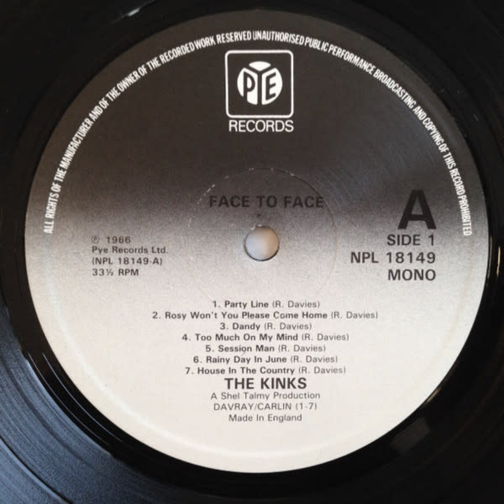 [Kollectibles] Kinks: Face to Face (1979, UK, Mono, W/ Booklet, Ex) [PYE RECORDS]
