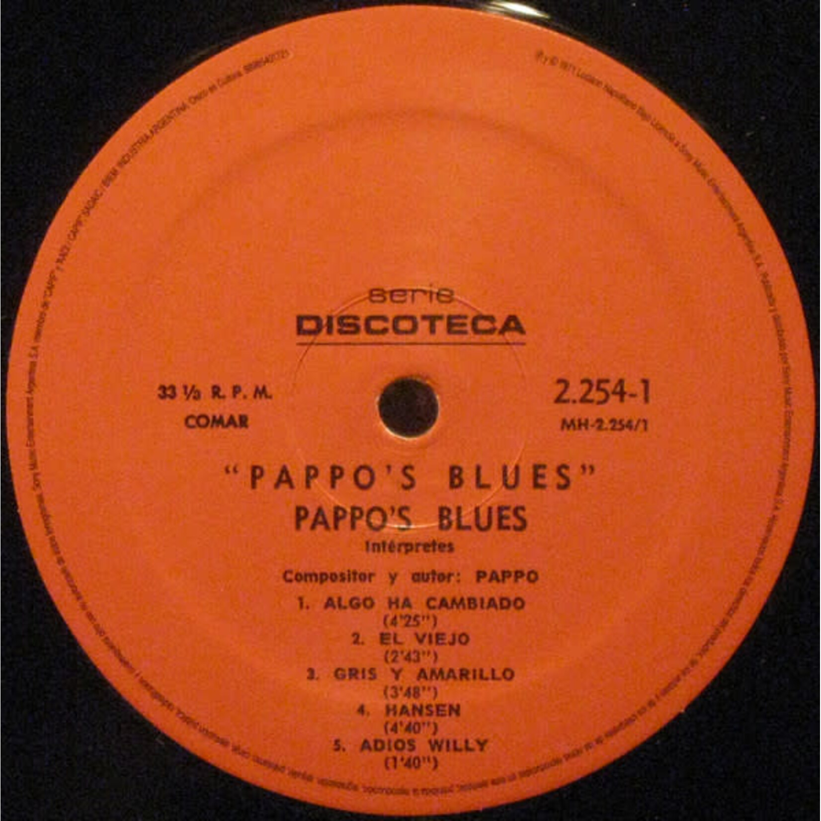[Kollectible Vinyl] Pappo's Blues: Self-titled(2016, Argentina, VG+) [NELLY]
