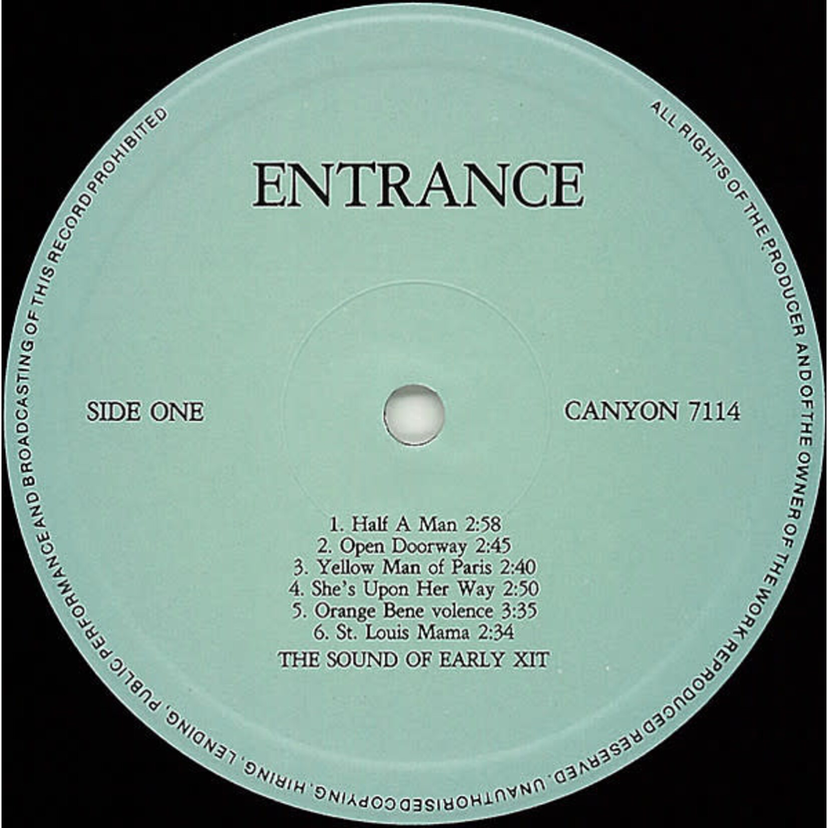 [Kollectibles] Xit: Entrance (1990s, Austria, Psych, VG+) [CANYON]