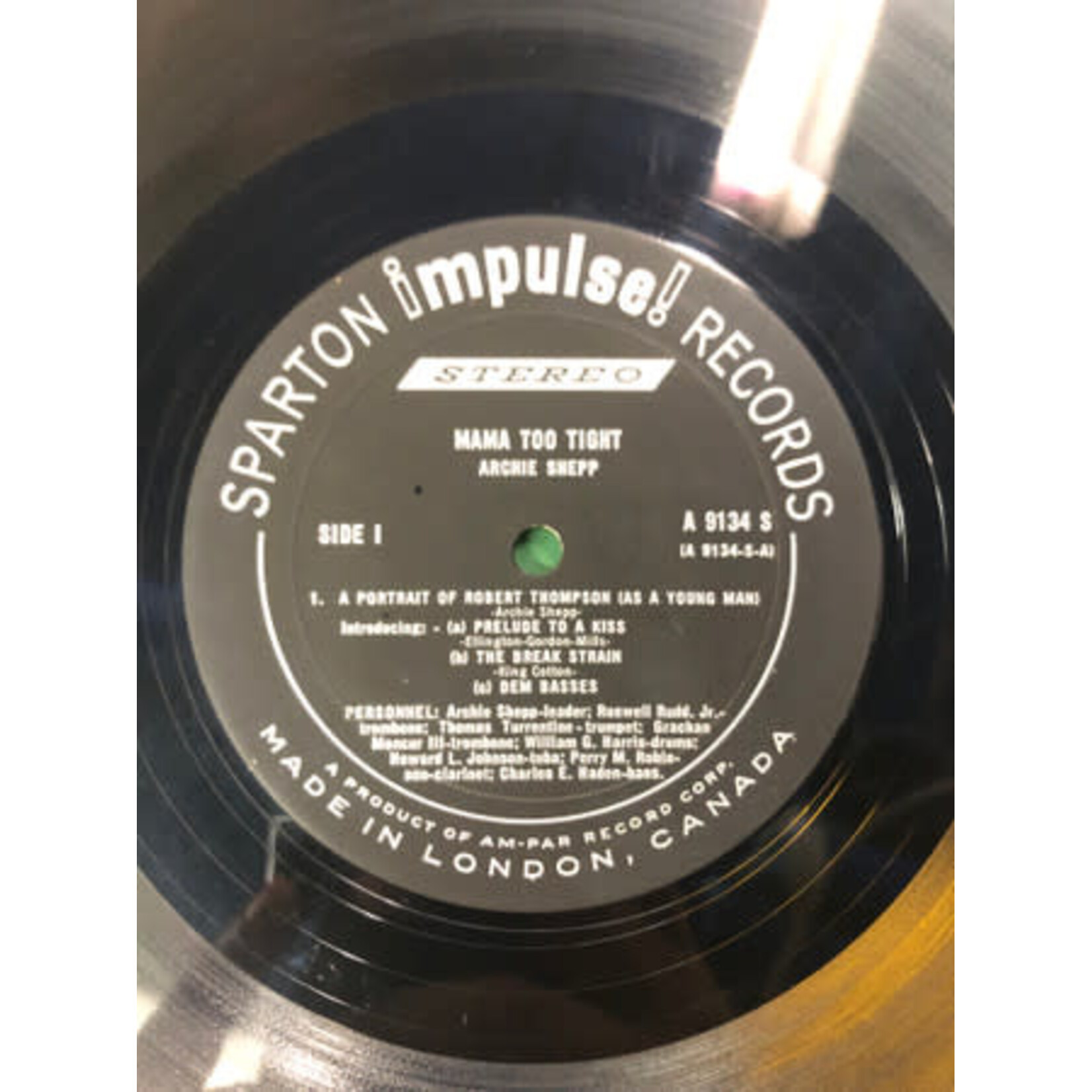 [Kollectibles] Shepp, Archie: Mama Too Tight (1967, Canada, Black Sparten, Jazz, VG) [SPARTON IMPULSE]