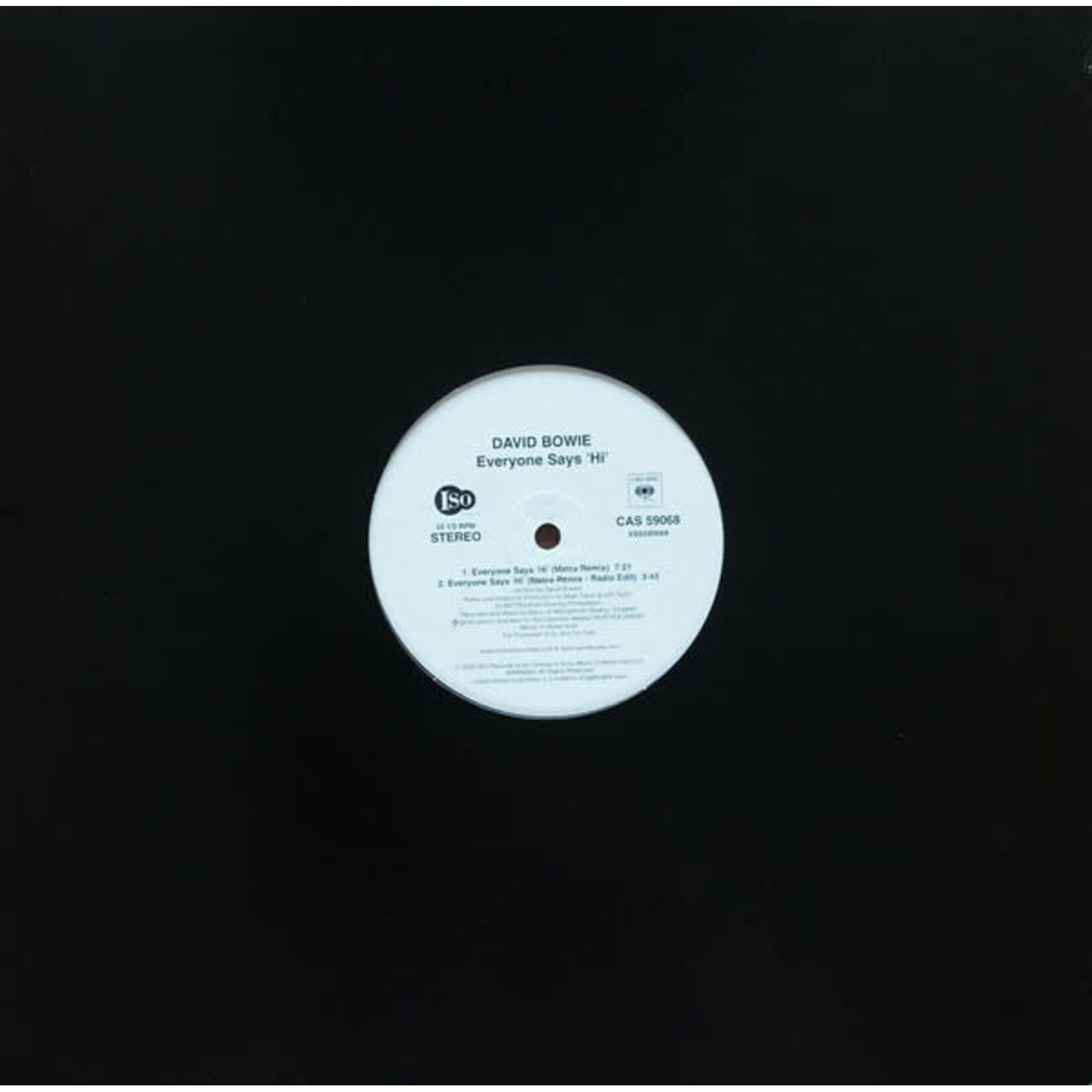 [Kollectible Vinyl] Bowie, David: Everyone Says 'Hi' (2002, USA, Progressive Trance, NM) [COLUMBIA]