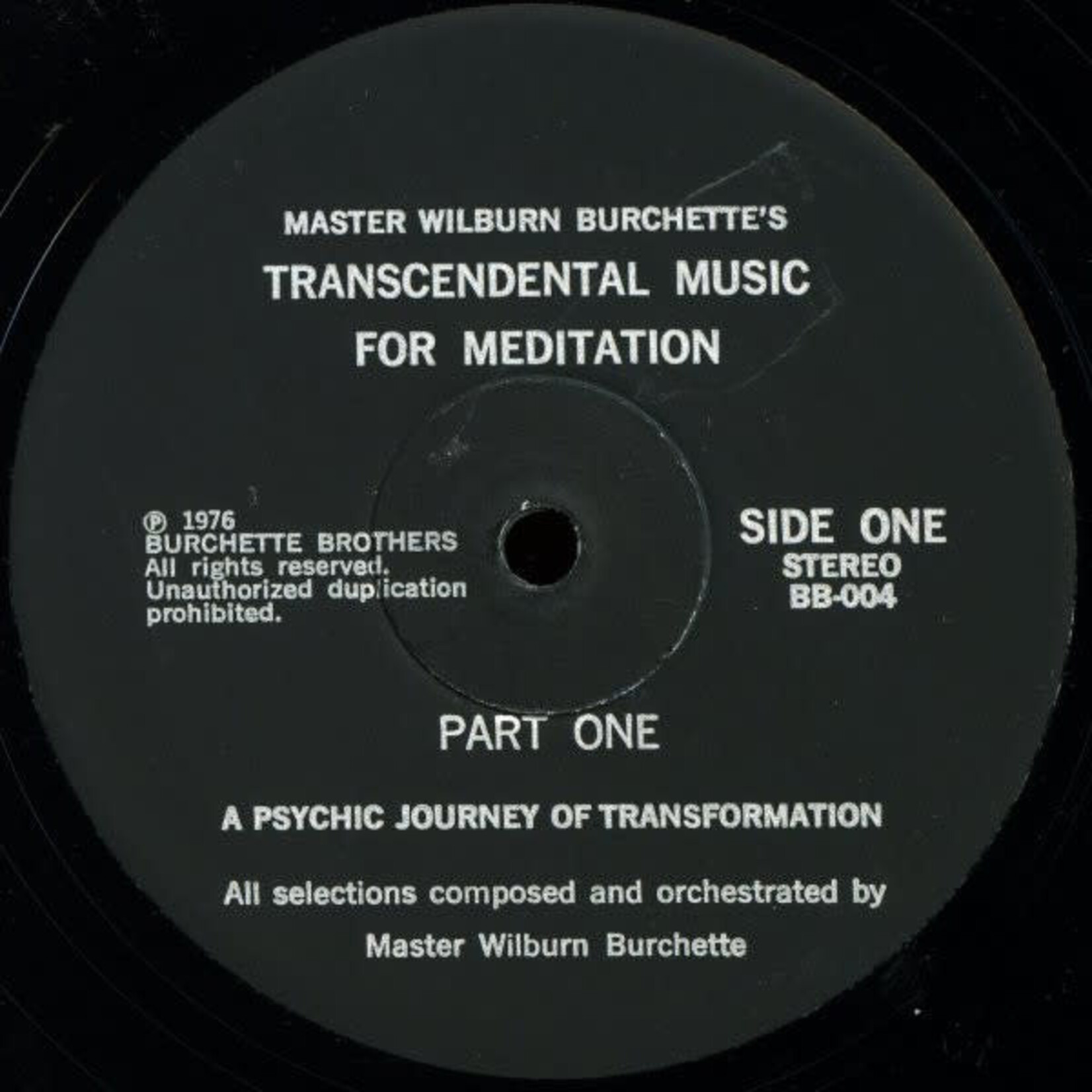 [Kollectibles] Master Wilburn Burchette: Transcendental Music For Meditation (1976, USA, VG+) [BURCHETTE BROTHERS]