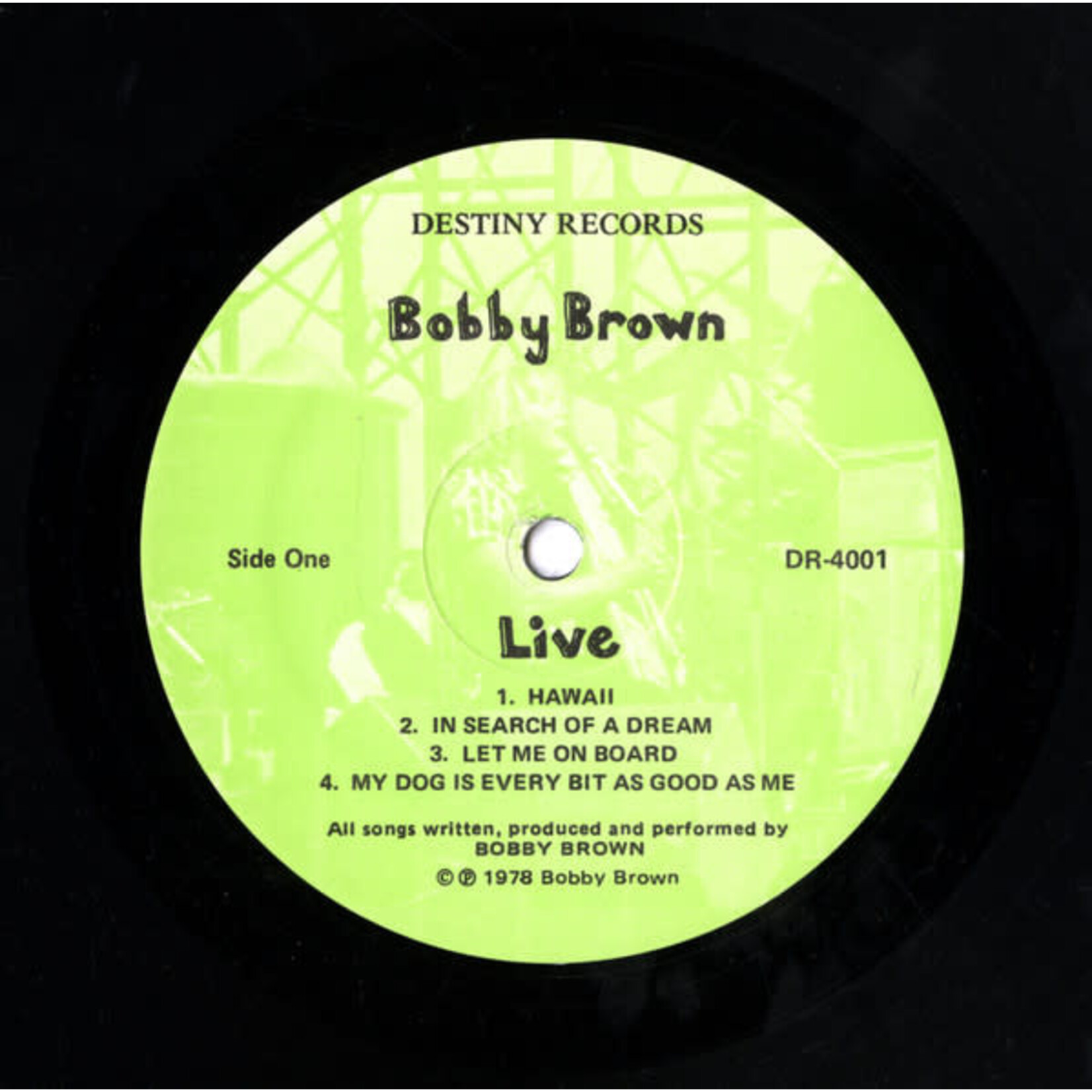 [Kollectible Vinyl] Brown, Bobby : Live (1978, USA, VG+) [DESTINY]