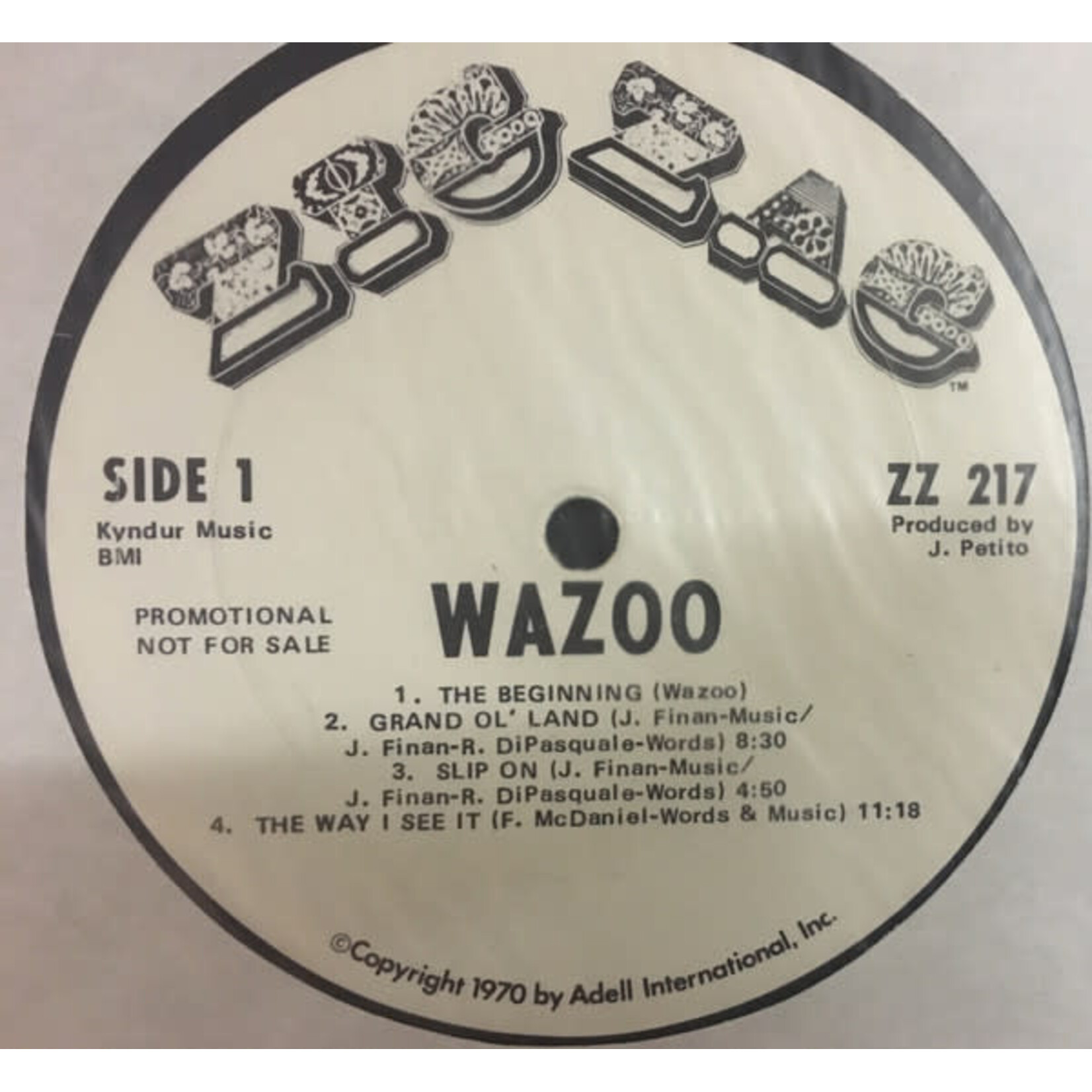 Wazoo: self-titled (1970, USA, Promo, VG+) [ZIG ZAG]