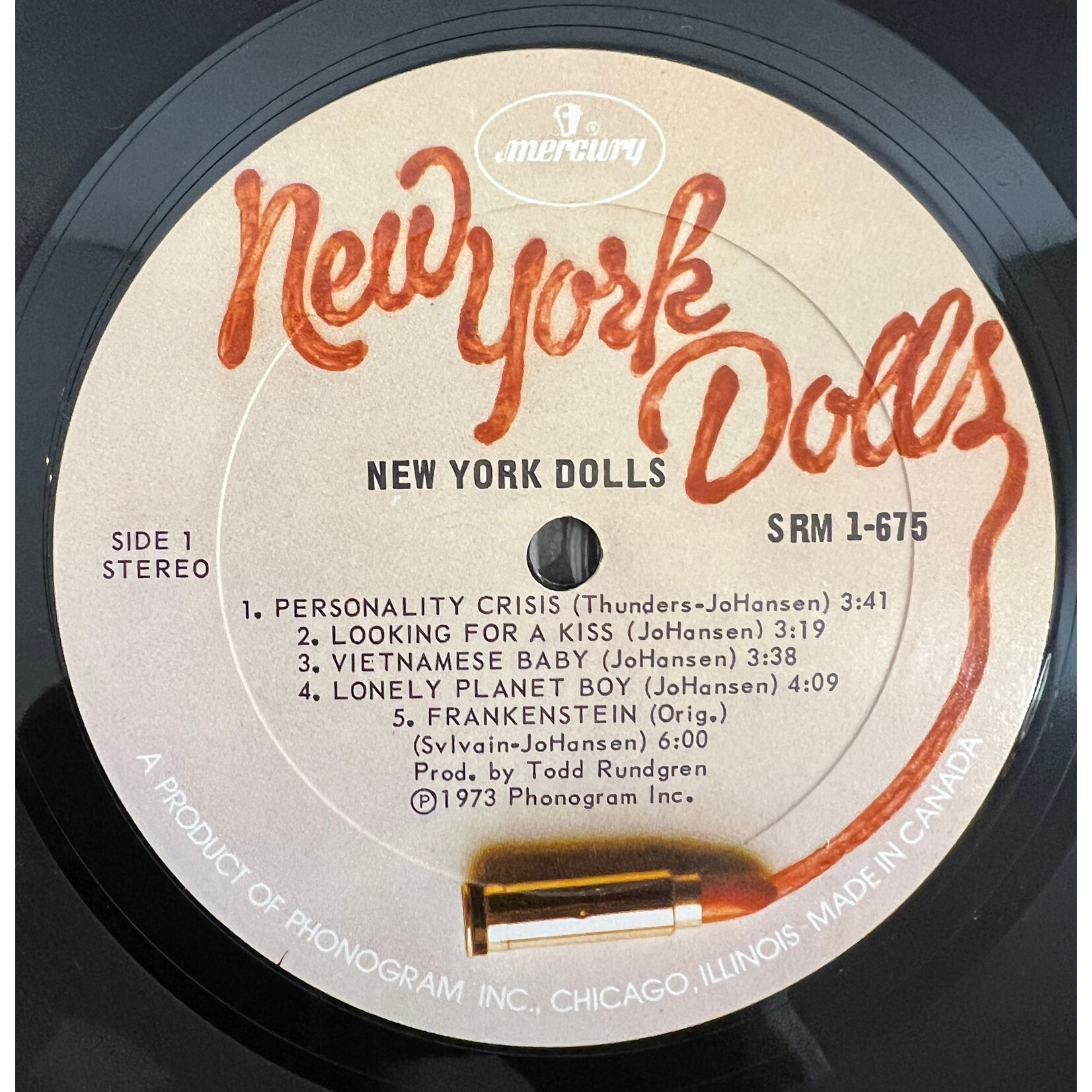 [Kollectible Vinyl] New York Dolls: self-titled(1973, Canada, w/ Insert, VG+) [MERCURY]