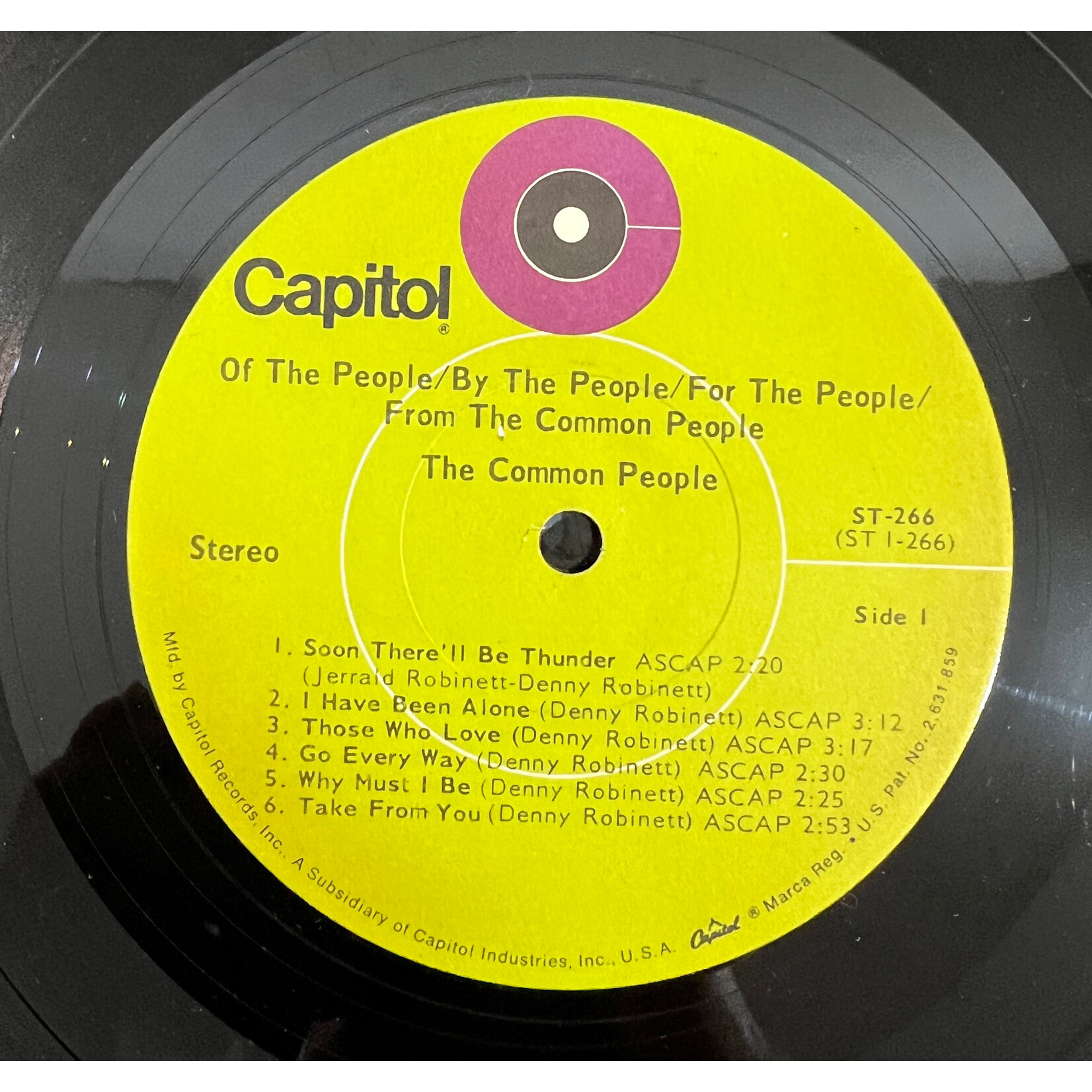 [Kollectible Vinyl] Common People: Of The People/ By The People/ For The People (1969, USA,David Axelrod Production, Disc VG+) [CAPITOL]