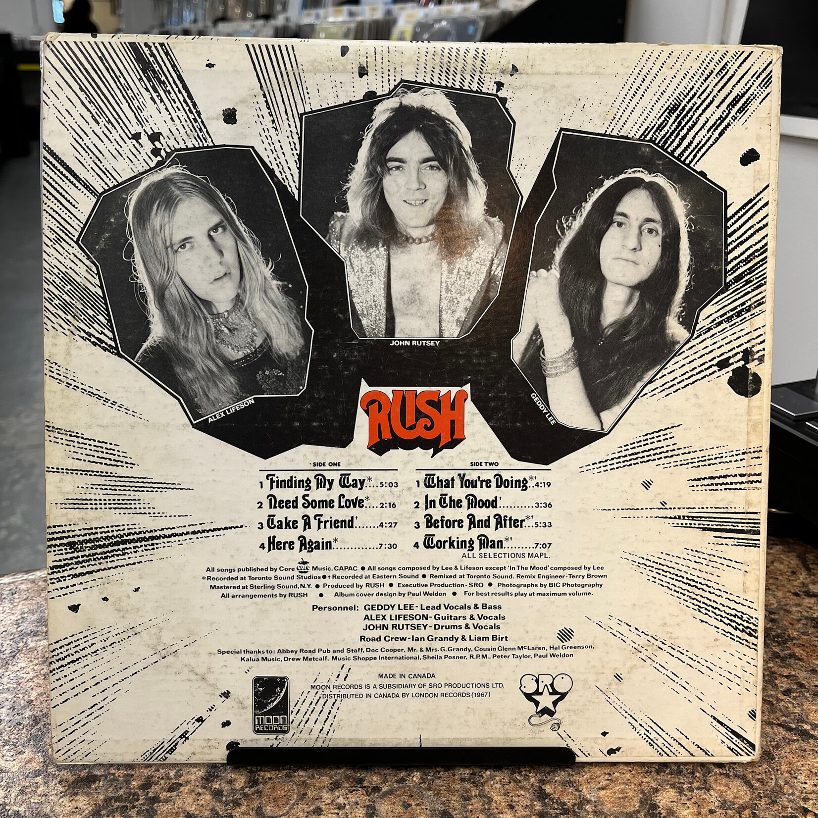 [Kollectible Vinyl] Rush: self-titled (1974, Canada, VG) [MOON]