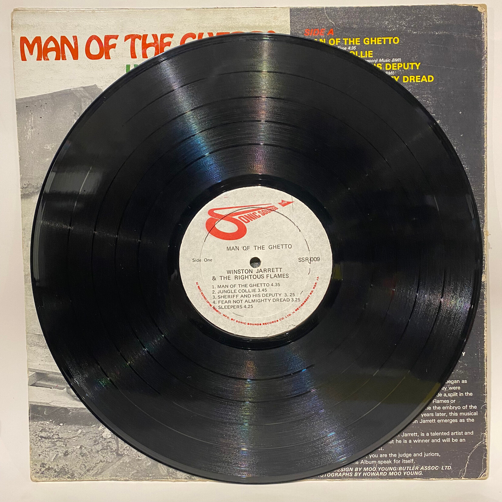 Winston Jarrett & The Righteous Flames - Man of The Ghetto (1978, Jamaica, VG+)